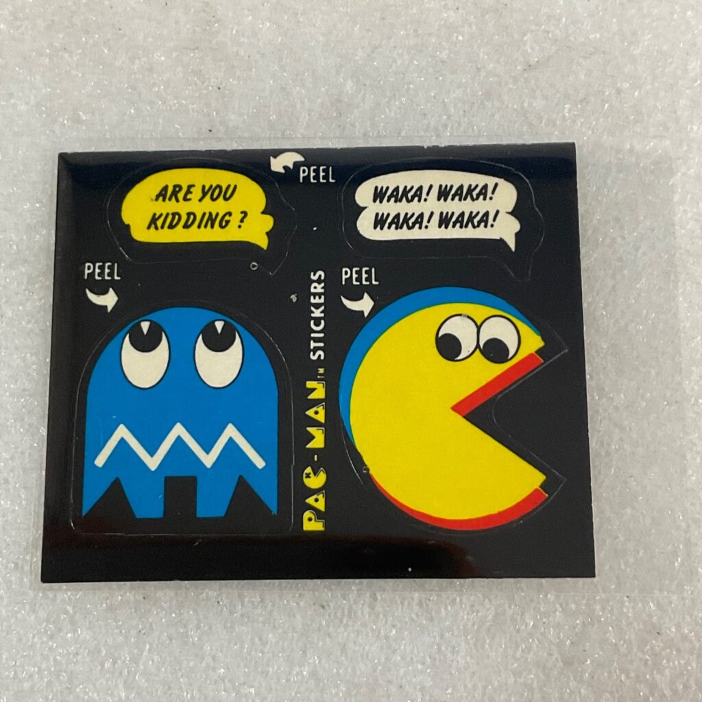 1980 Fleer Pac-Man Sticker No. 27 Are You Kidding Waka Ungraded - Image 1