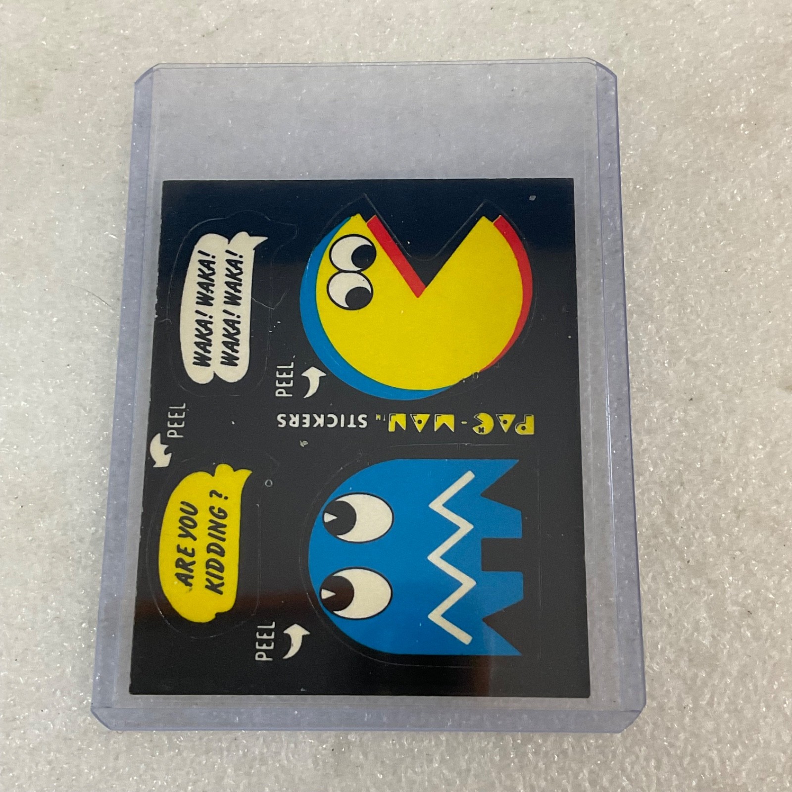 1980 Fleer Pac-Man Sticker No. 27 Are You Kidding Waka Ungraded - Image 3