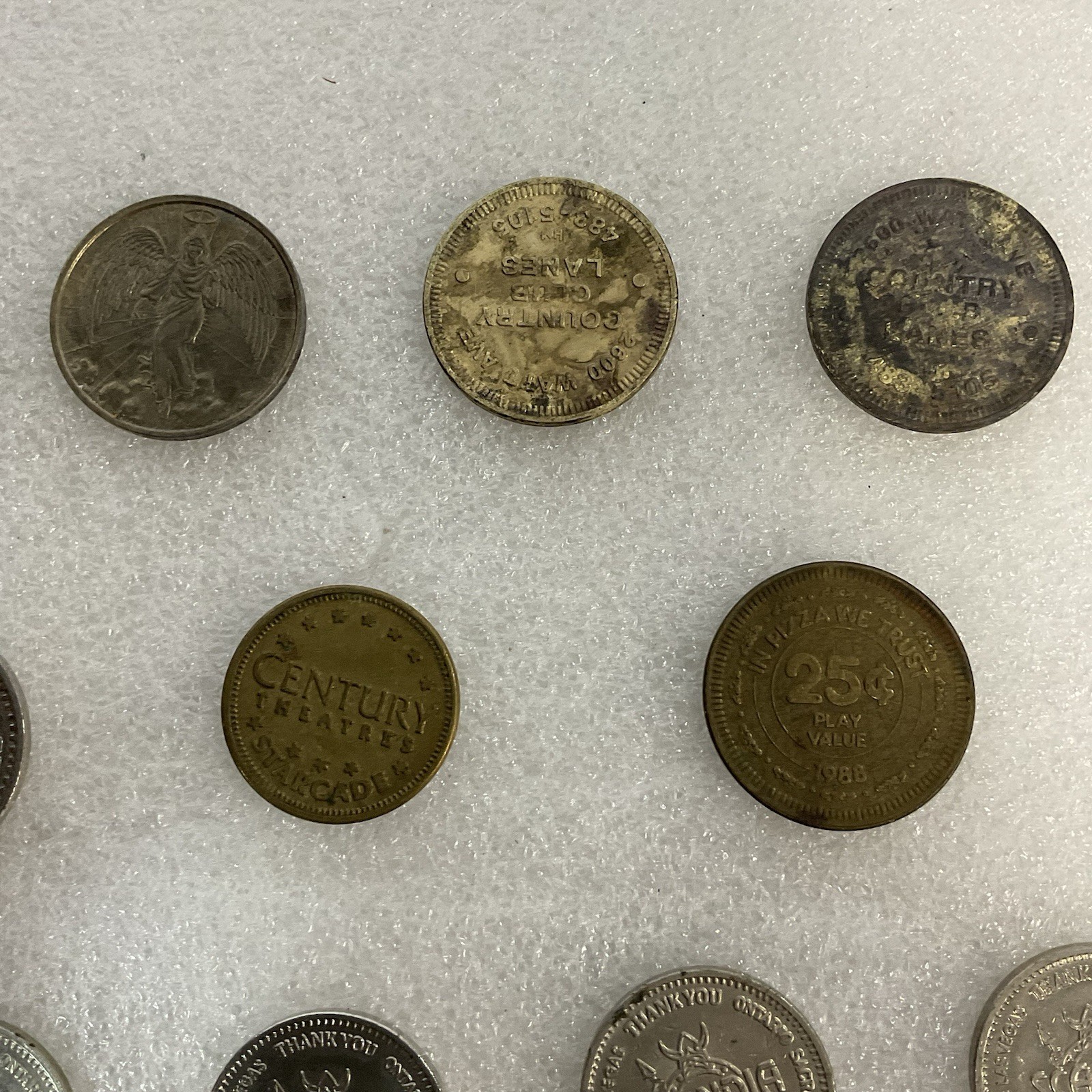 Lot Of 15 Metal Gaming Tokens Carousel Chuck Cheese Laser X Scandia Venus Strike - Image 8