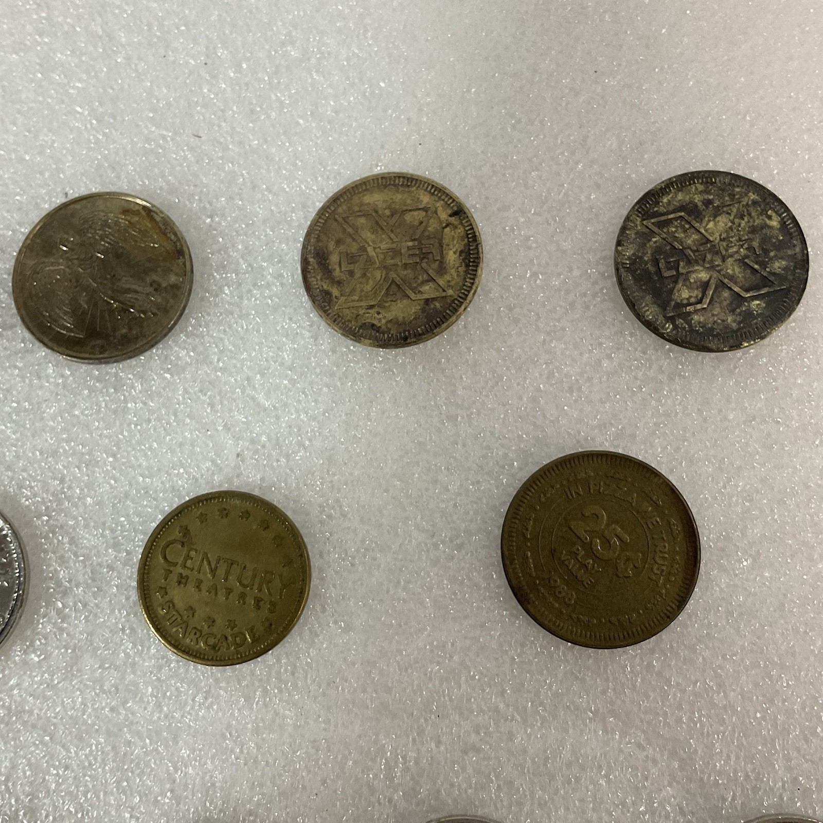 Lot Of 15 Metal Gaming Tokens Carousel Chuck Cheese Laser X Scandia Venus Strike - Image 4