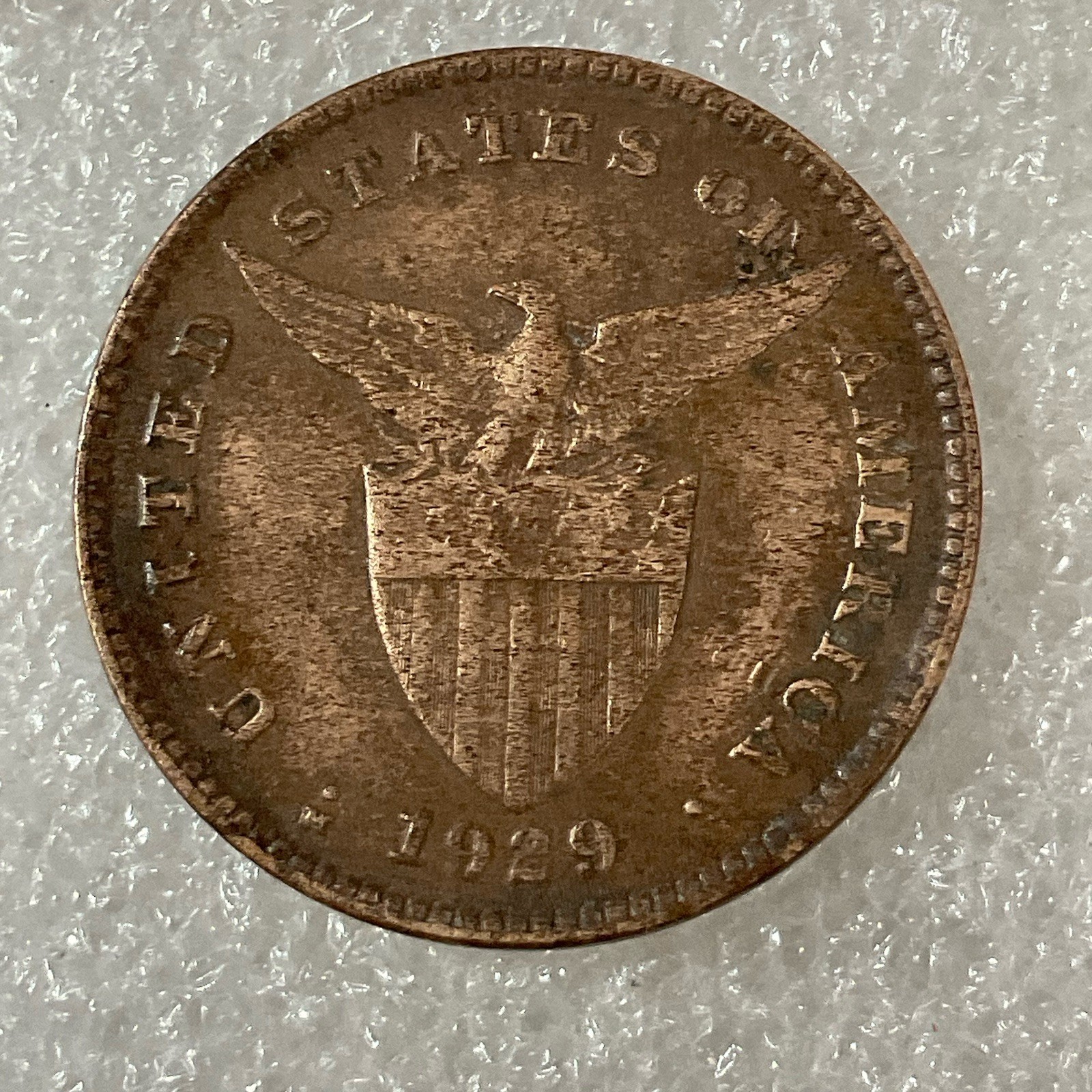 1929 One Centavo Filipinas United States Of America KM#163 - Image 1