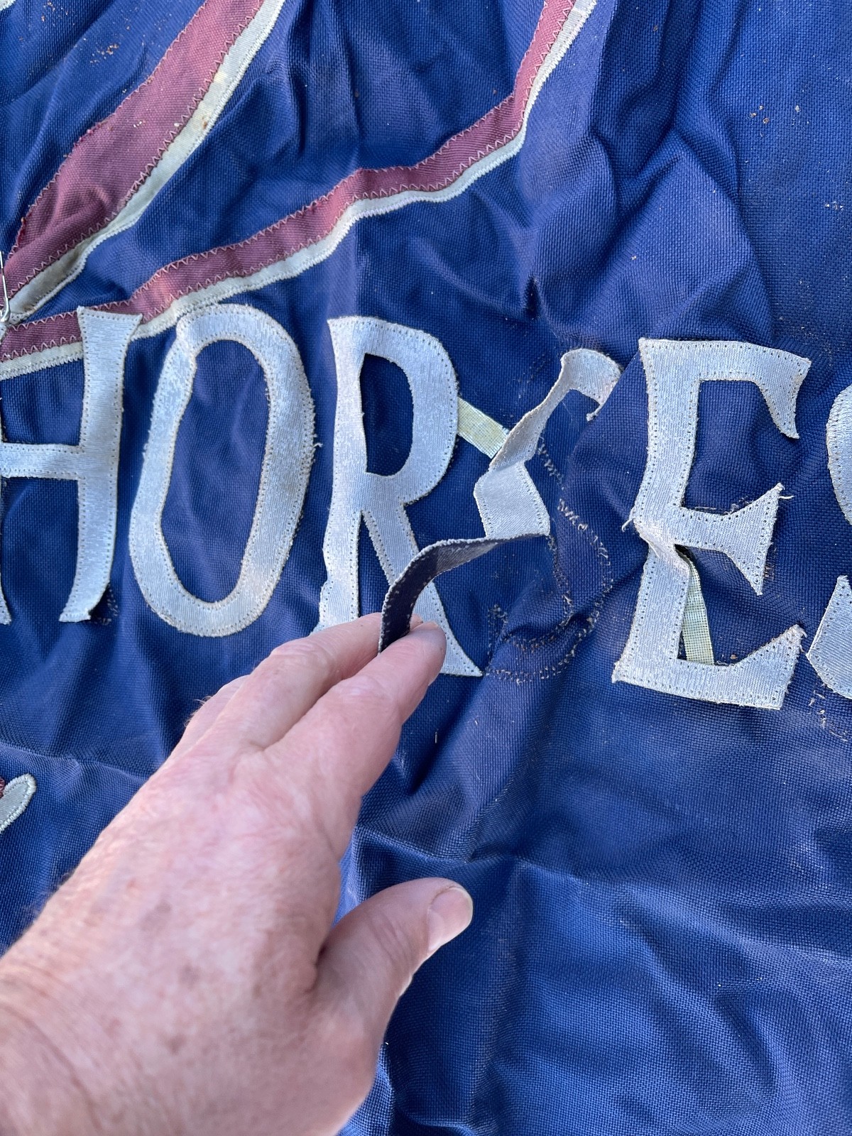 Vintage Harris Show Horses 84in x48in Canvas Stall Drape Wall Banner Advertising - Image 5
