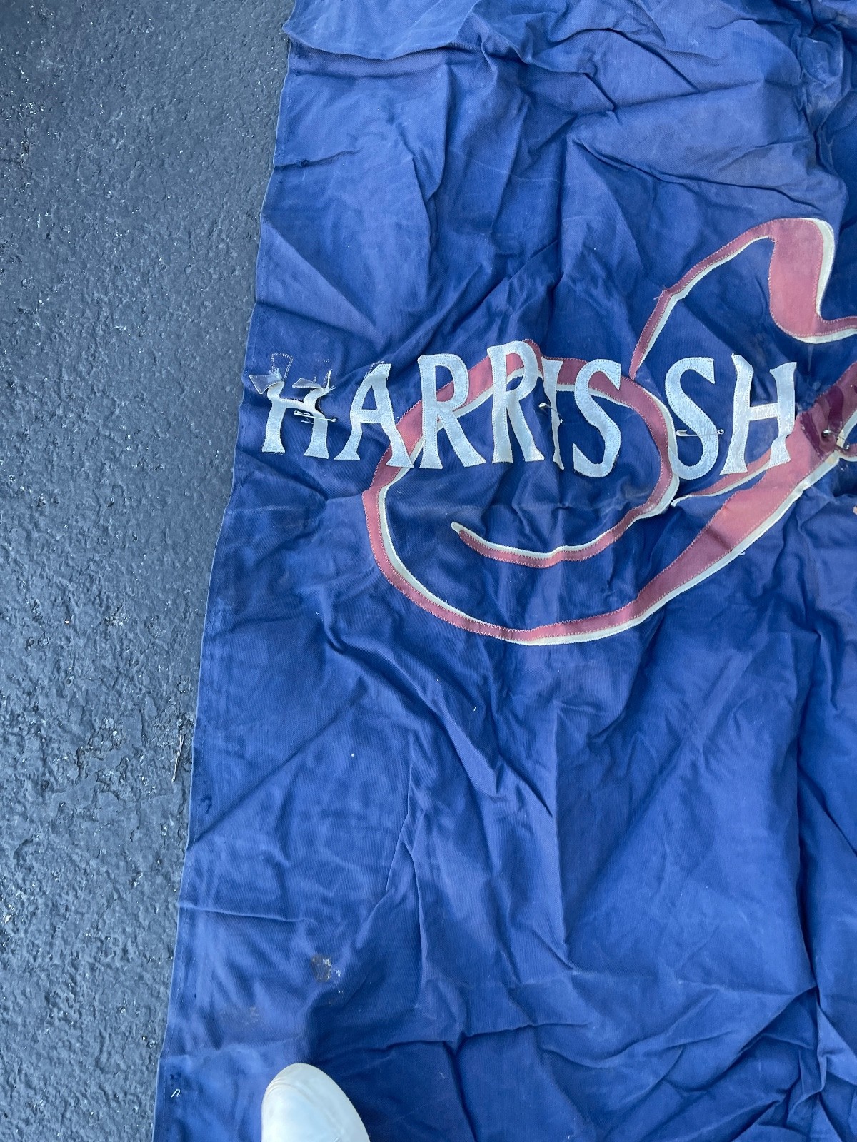 Vintage Harris Show Horses 84in x48in Canvas Stall Drape Wall Banner Advertising - Image 20