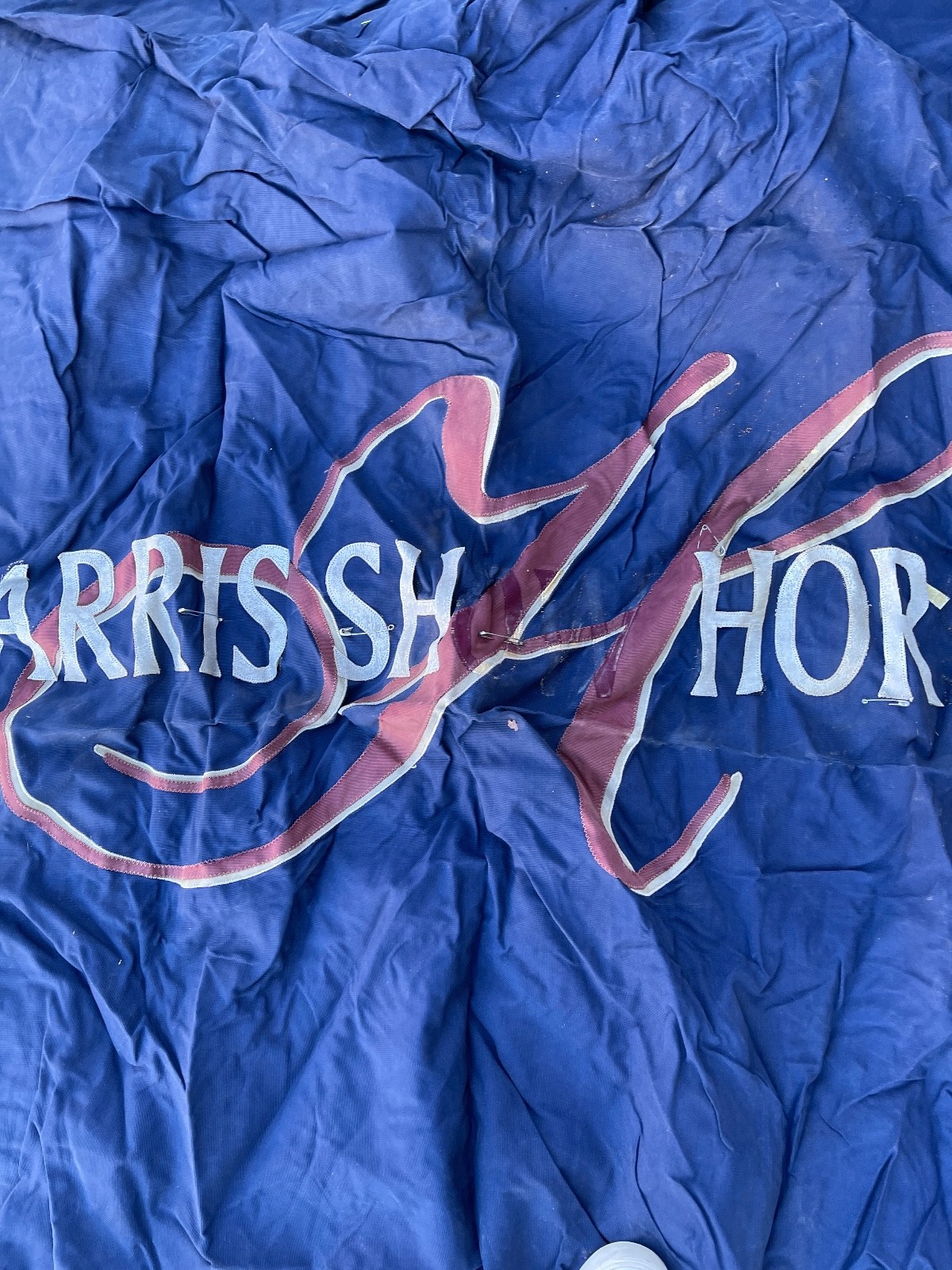 Vintage Harris Show Horses 84in x48in Canvas Stall Drape Wall Banner Advertising - Image 21