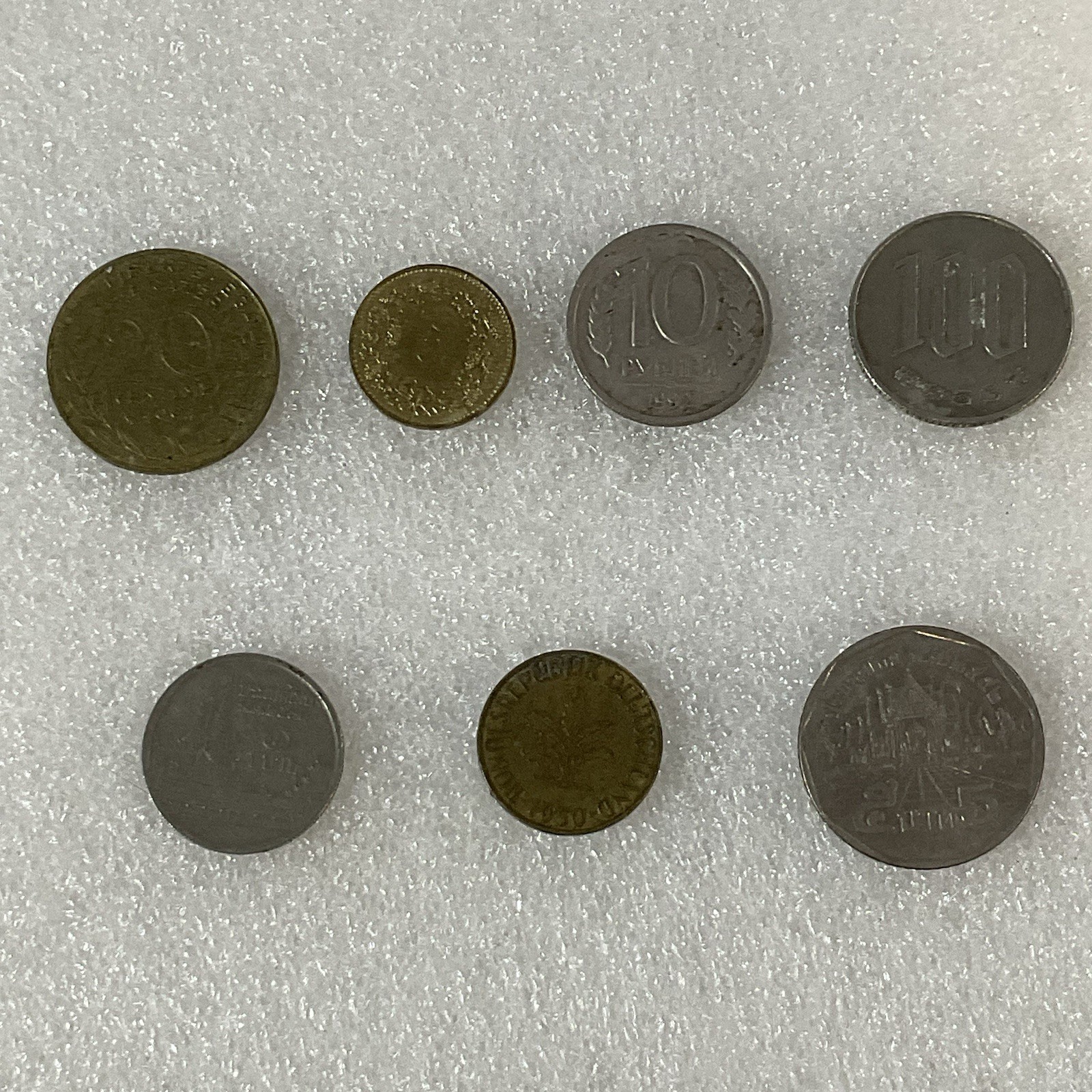 6 Coin Foreign Lot Thailand France Germany Swiss Russia Gnumismatist - Image 1