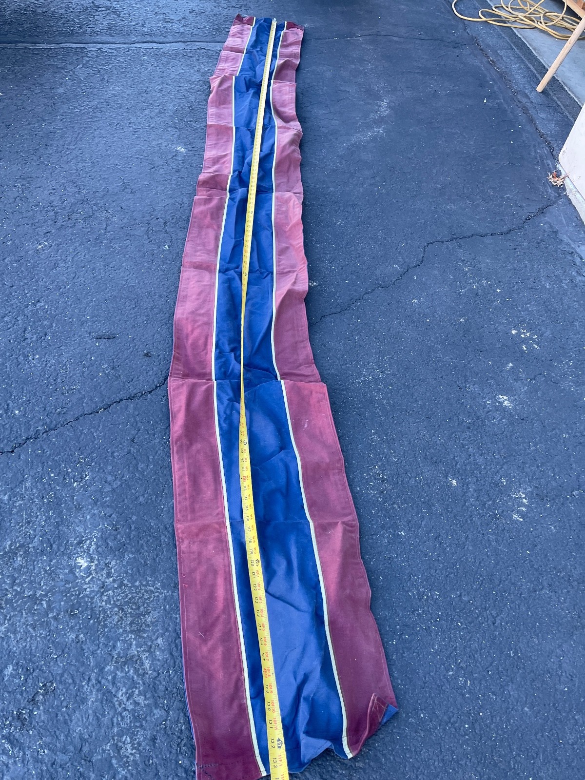 Vintage Pennegard Canvas Harris Show Horse Runner Red & Blue 11ft x 14in - Image 1