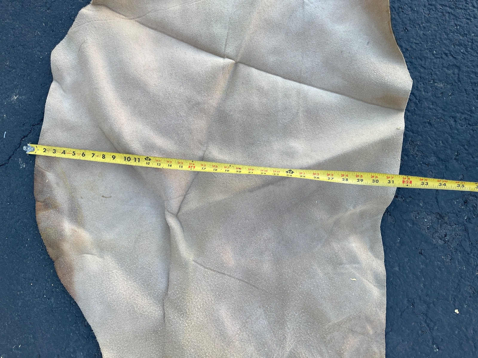 Vintage Leather Hide Saddle Underlay 50in x 30in Natural Tanned Piece - Image 3