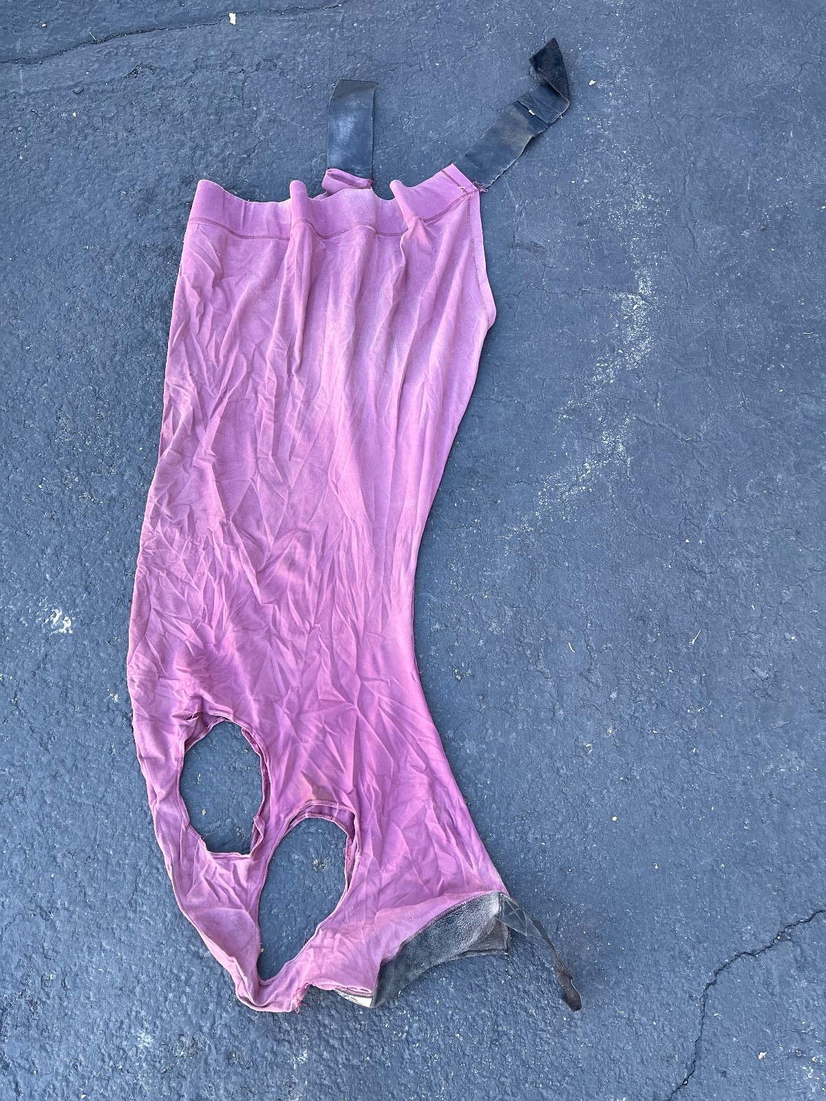 We-B-Stylin Pink Horse Hood Lycra Stretch Material FullFace Cover Worn Condition - Image 7