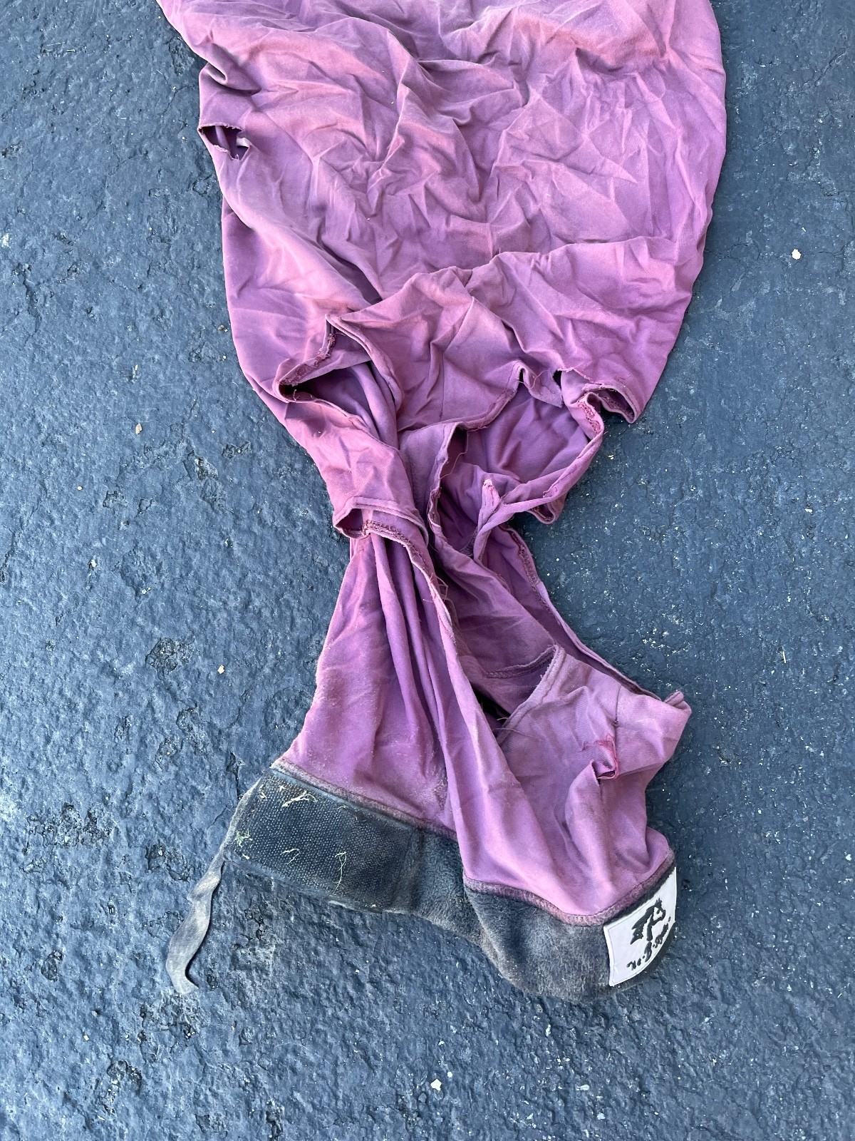 We-B-Stylin Pink Horse Hood Lycra Stretch Material FullFace Cover Worn Condition - Image 5