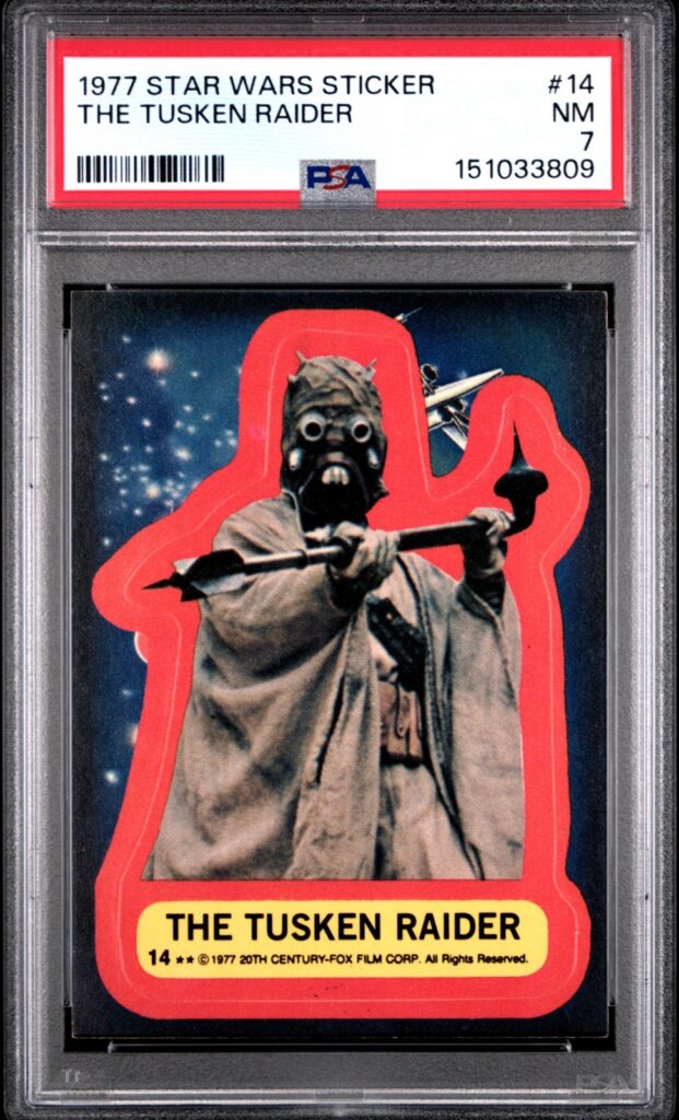 Star Wars 1977 The Tusken Raider Sticker Card #14 PSA 7 CERT#151033809 - Image 1