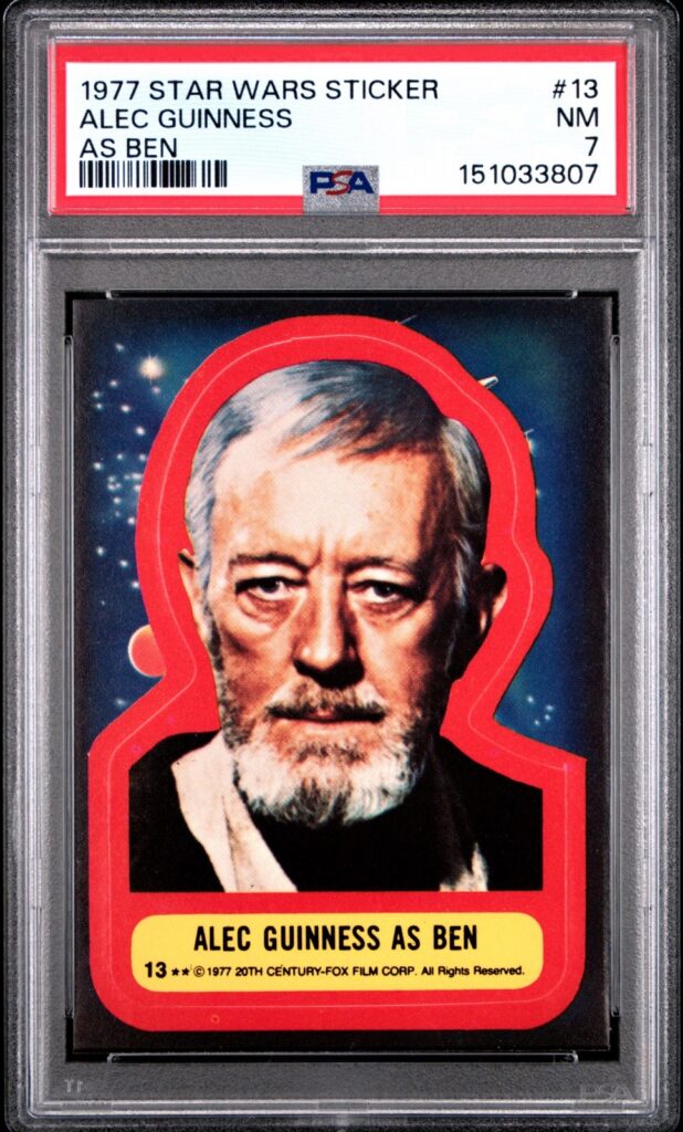 Star Wars 1977 Alec Guinness As Ben Sticker Card #13 PSA 7 CERT#151033807 - Image 1