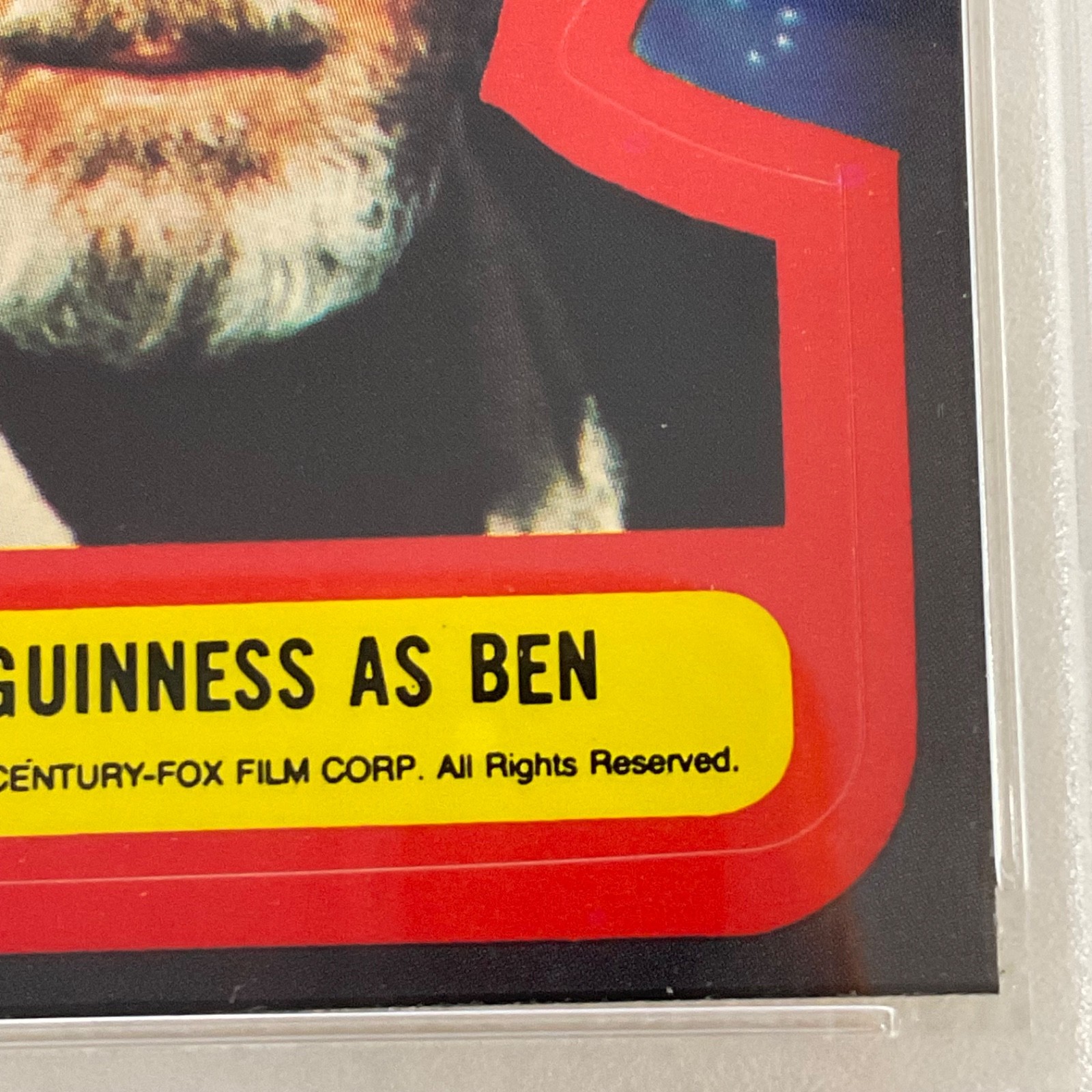 Star Wars 1977 Alec Guinness As Ben Sticker Card #13 PSA 7 CERT#151033807 - Image 10