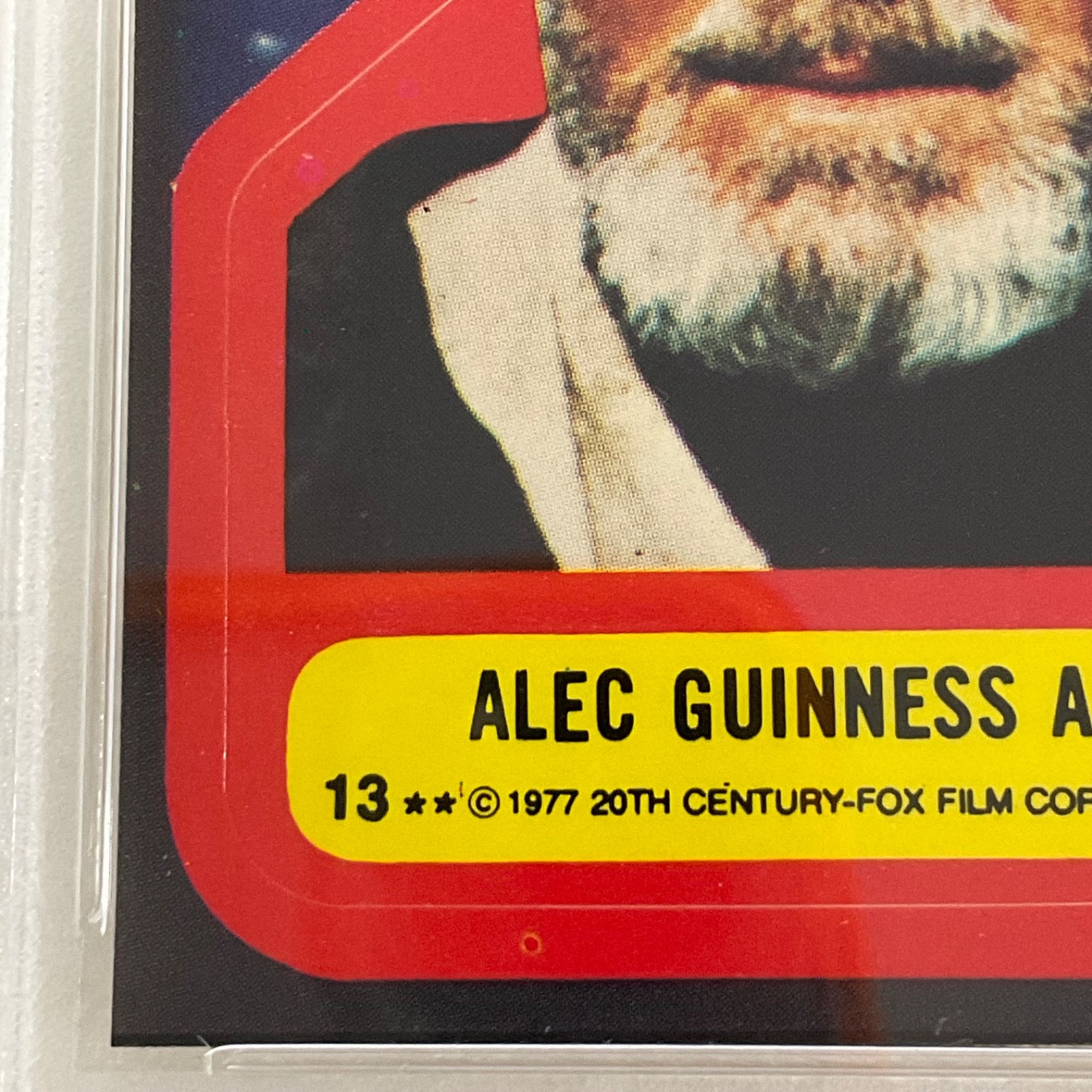 Star Wars 1977 Alec Guinness As Ben Sticker Card #13 PSA 7 CERT#151033807 - Image 11