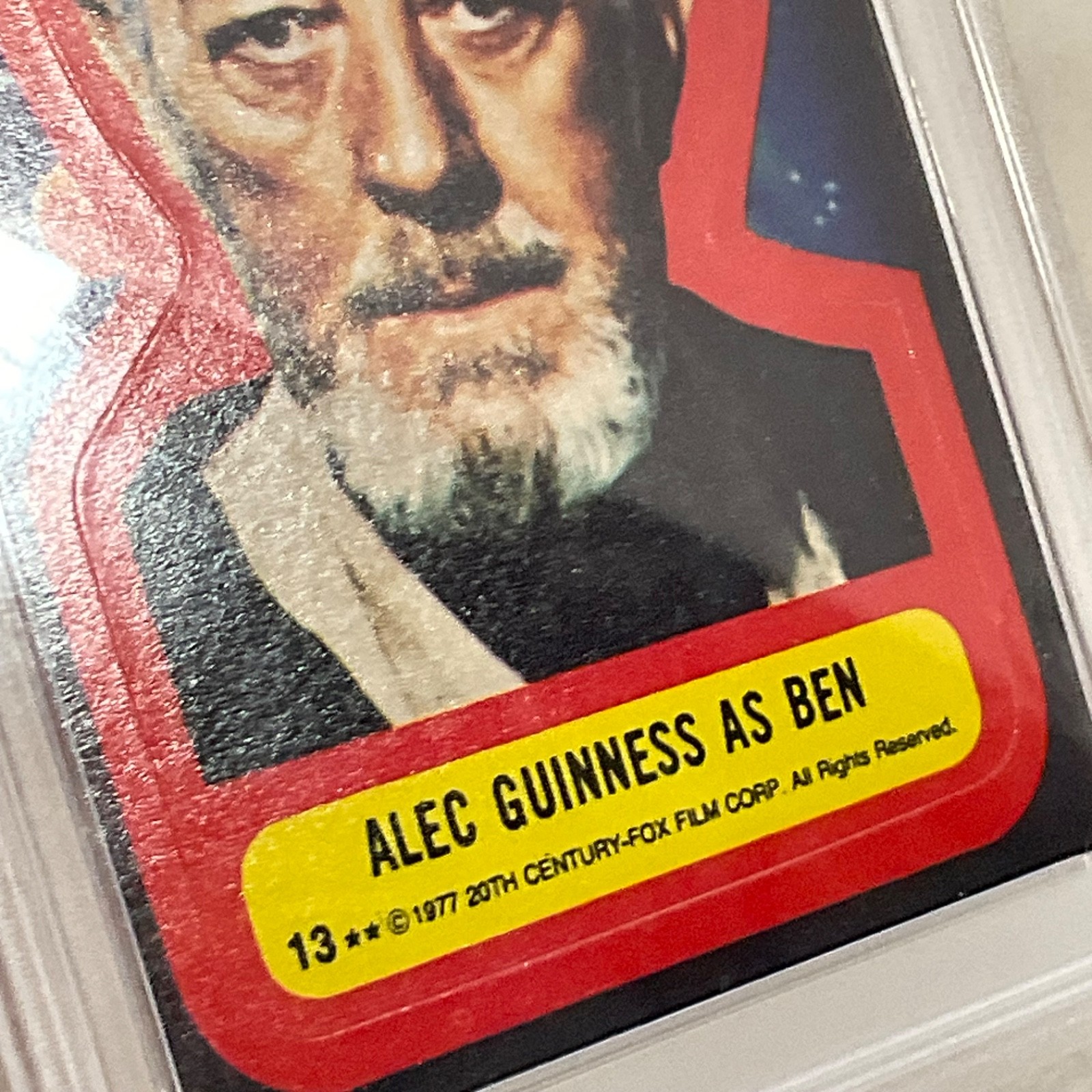 Star Wars 1977 Alec Guinness As Ben Sticker Card #13 PSA 7 CERT#151033807 - Image 19