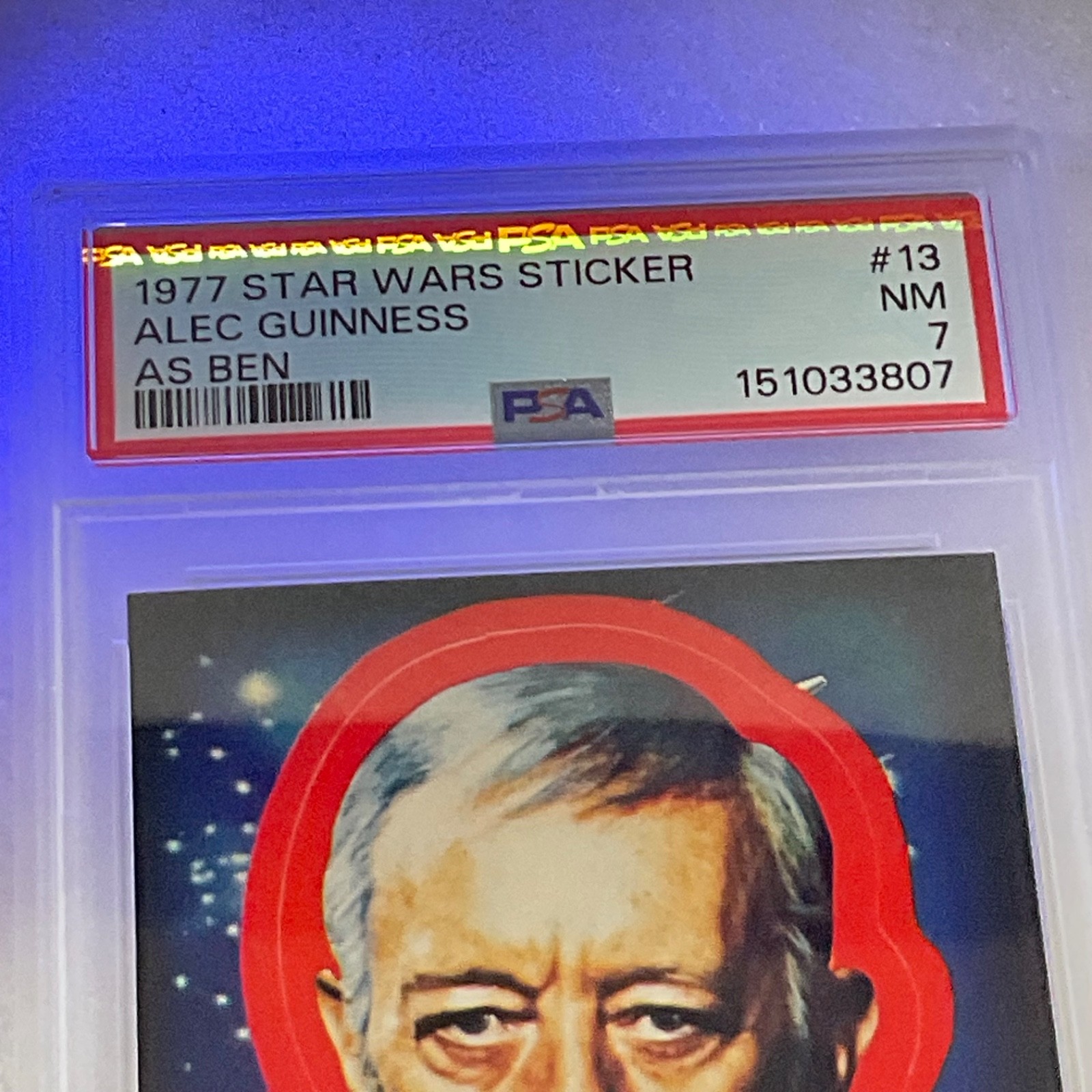 Star Wars 1977 Alec Guinness As Ben Sticker Card #13 PSA 7 CERT#151033807 - Image 20