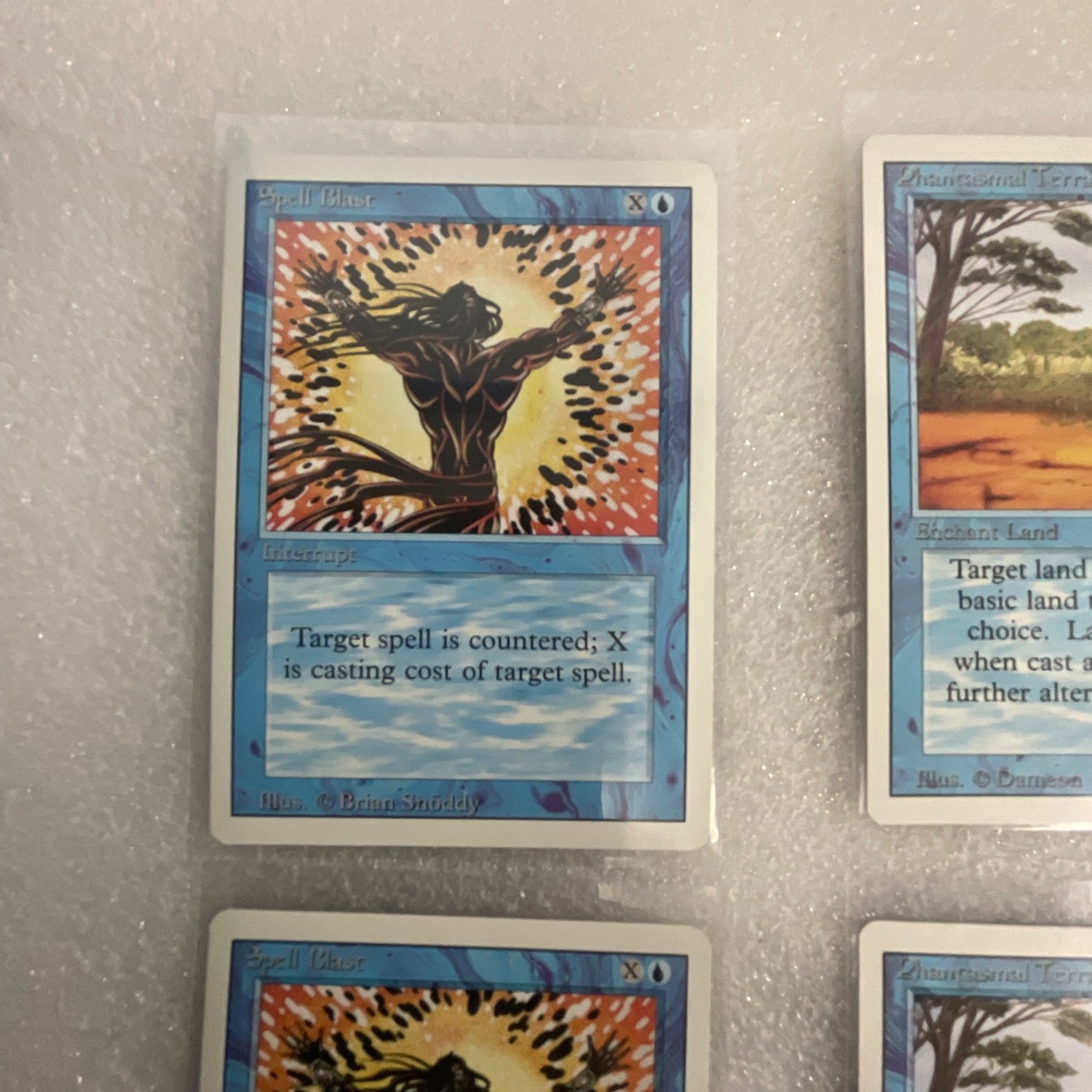 MTG 20 Card Blue Lot Revised & M11 Spell Blast Power Sink - Image 3