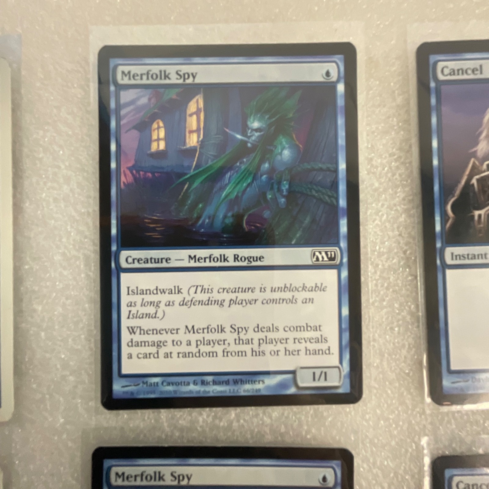 MTG 20 Card Blue Lot Revised M11 M12 Merfolk Spy Cancel - Image 10