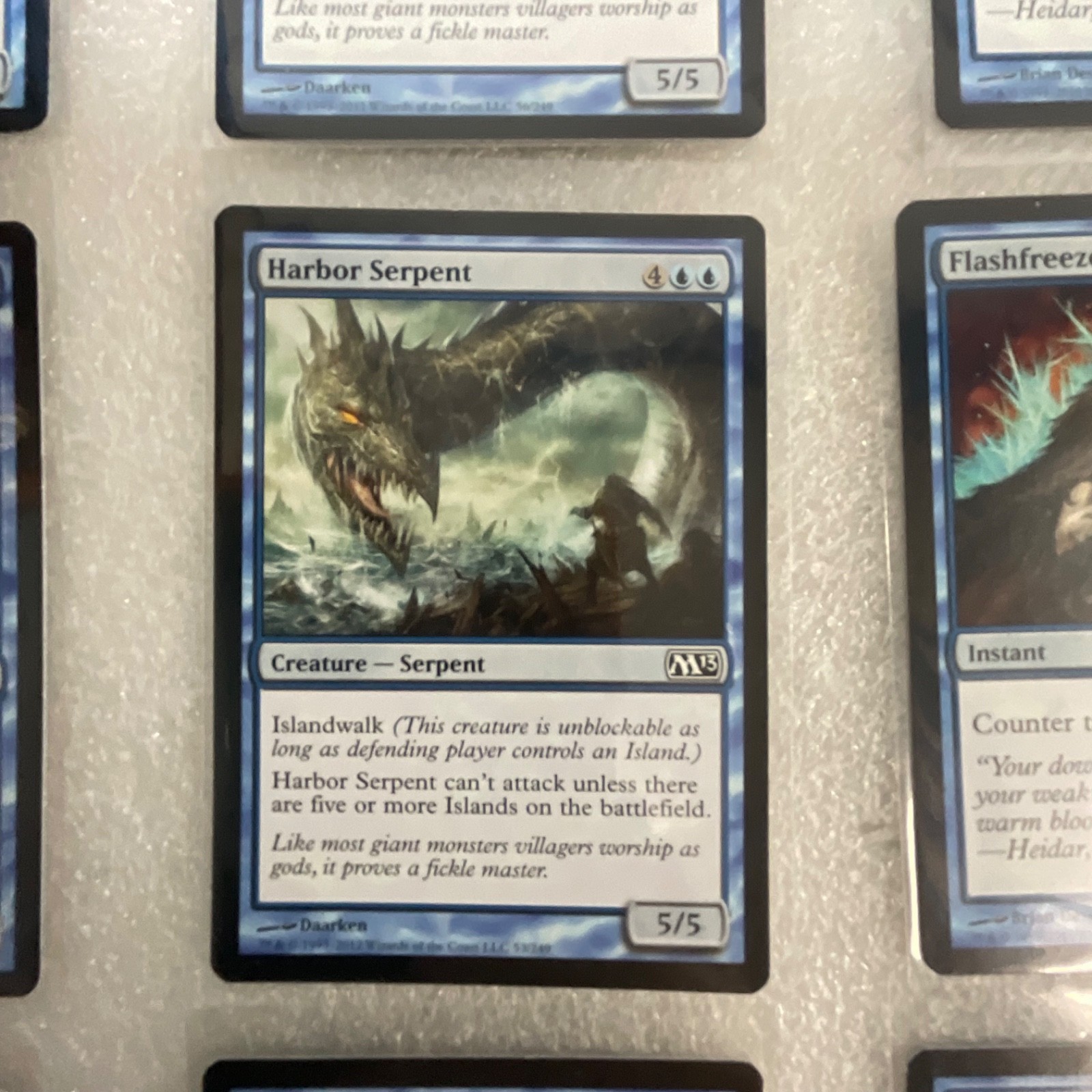 MTG 20 Card Blue Lot M11 M12 M13 10E Flashfreeze Harbor Serpent - Image 8