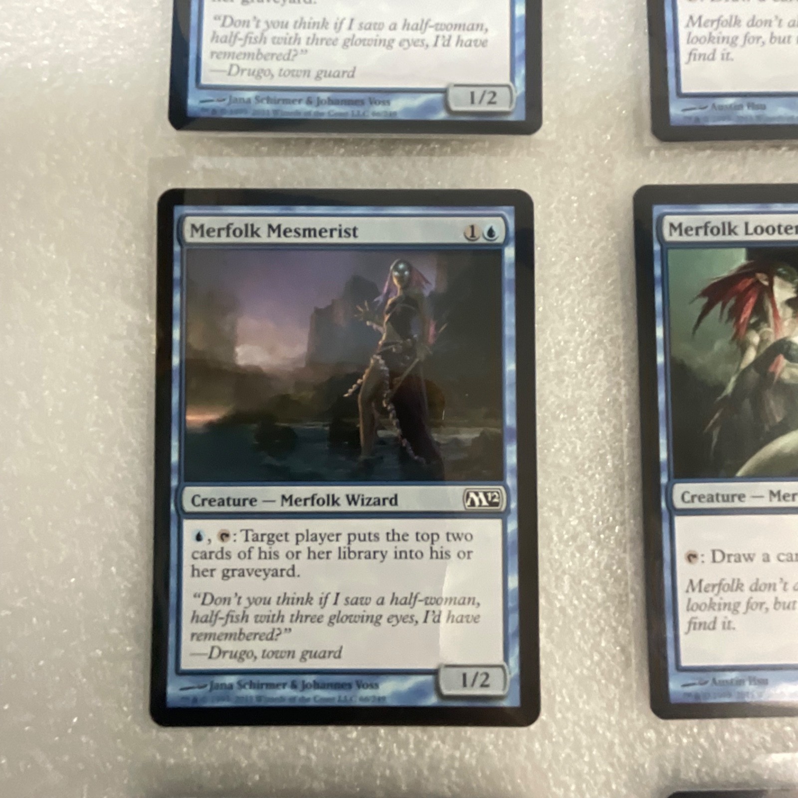 MTG 20 Card Blue Lot M12 Merfolk Looter Jace’s Erasure Playset - Image 5