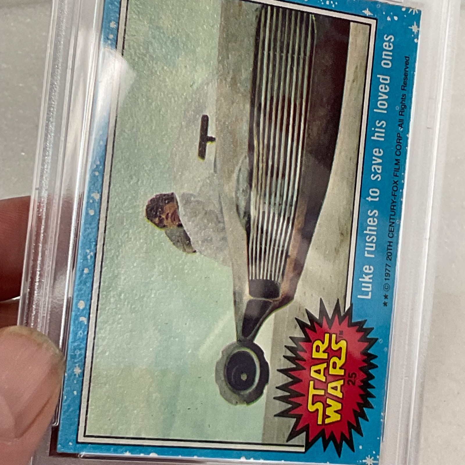 1977 Star Wars Luke Rushes Save Loved Ones #25 PSA 7 CERT#151033773 - Image 14