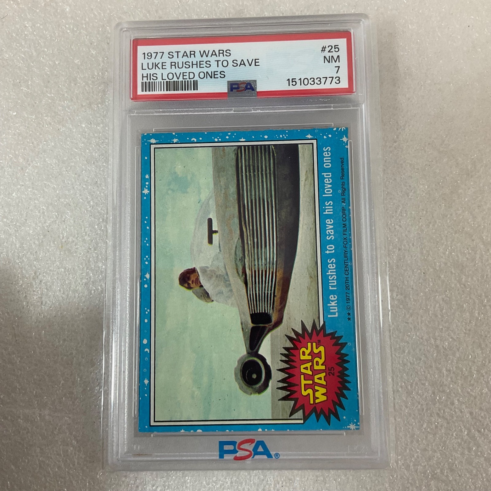 1977 Star Wars Luke Rushes Save Loved Ones #25 PSA 7 CERT#151033773 - Image 22