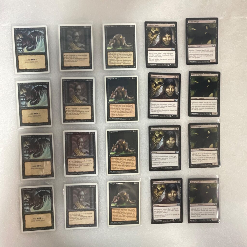 MTG 20 Card Black Lot Revised 3ED Drain Life Dark Ritual Terror - Image 1