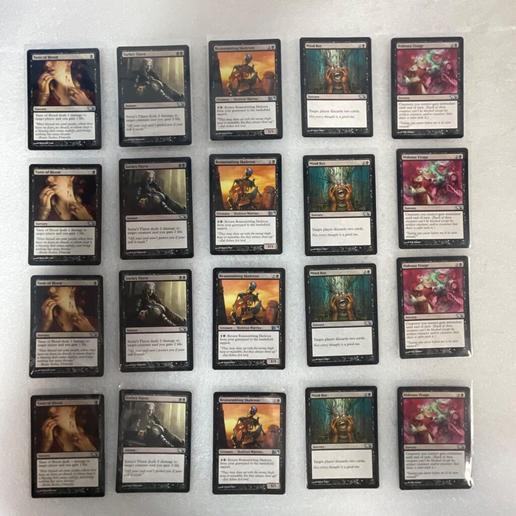 MTG 20 Card Black Lot Magic 2012 M12 Reassembling Skeleton - Image 1