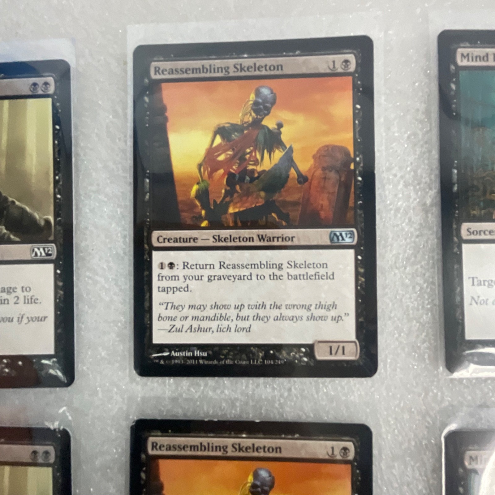 MTG 20 Card Black Lot Magic 2012 M12 Reassembling Skeleton - Image 11