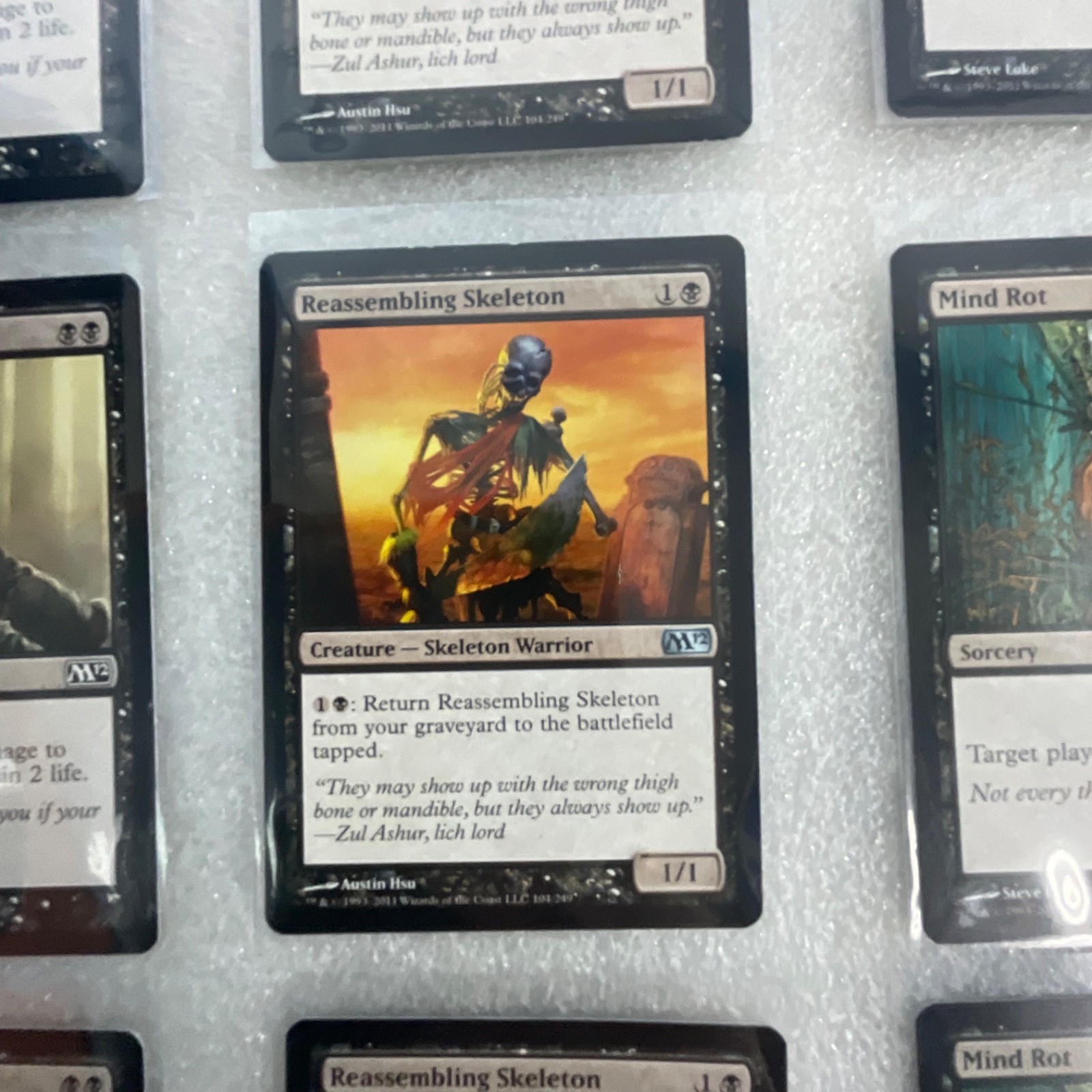 MTG 20 Card Black Lot Magic 2012 M12 Reassembling Skeleton - Image 12