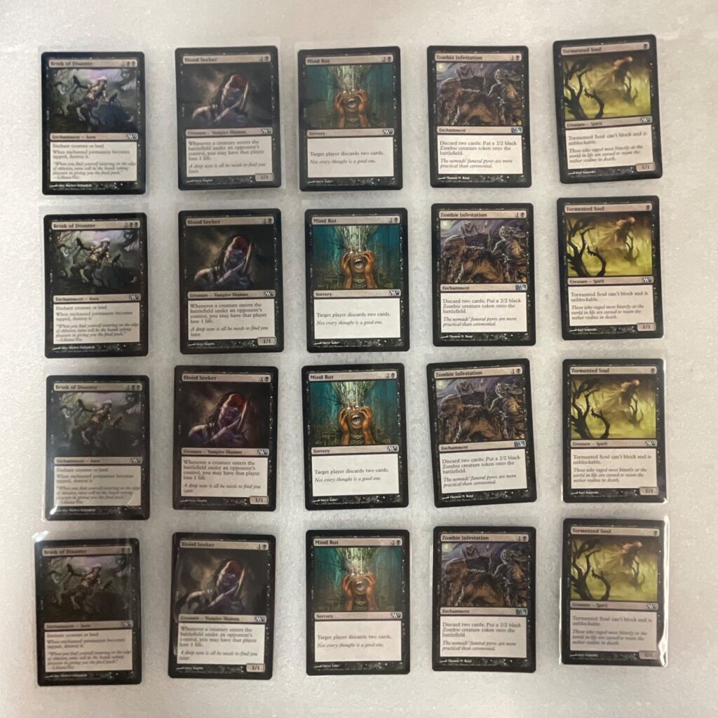 MTG 20 Card Black Lot M12 M11 Zombie Infestation Tormented Soul - Image 1