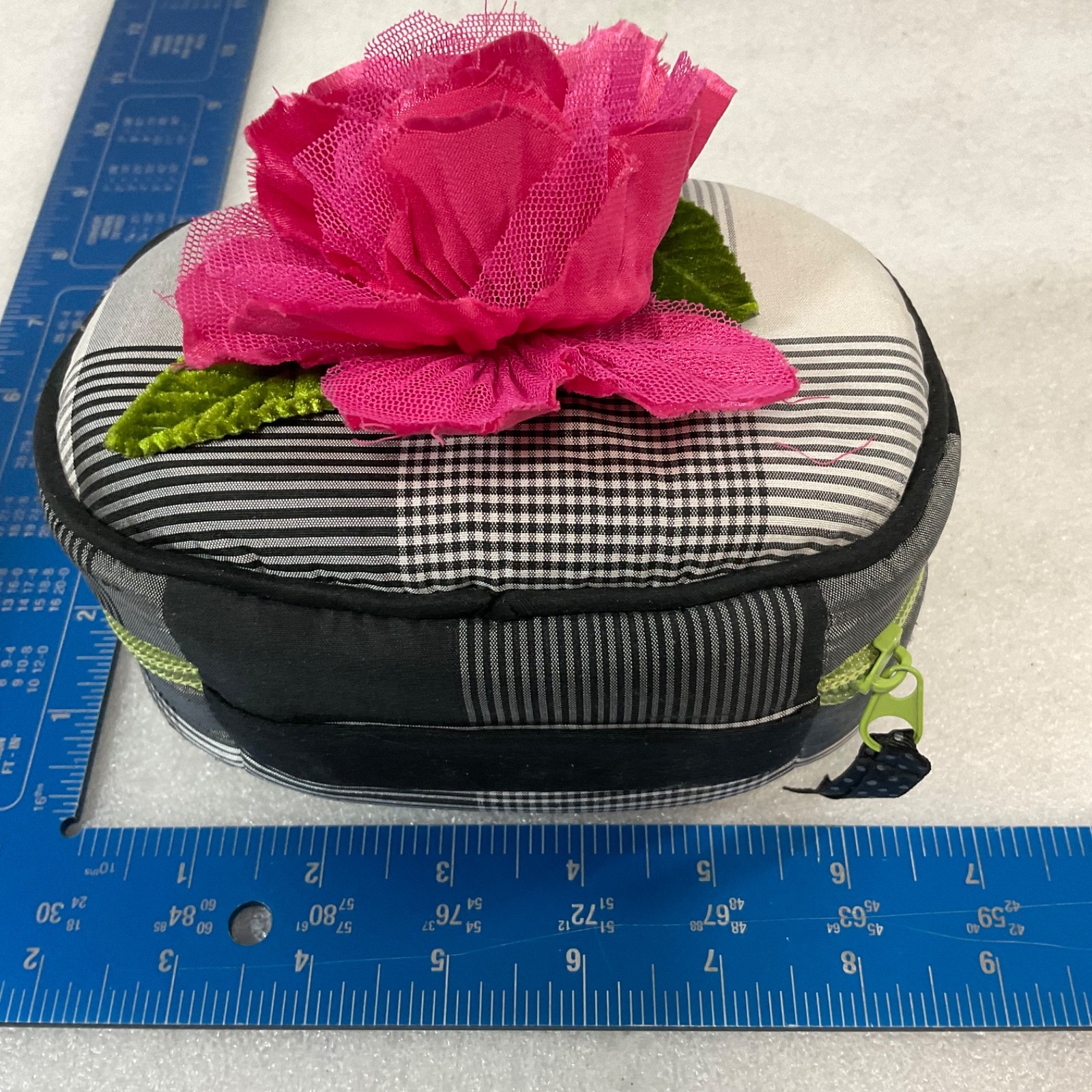 Goody Goody California Plaid Floral Travel Soft Jewelry Case 6.75in - Image 13