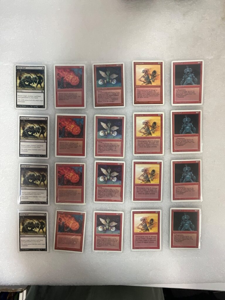 MTG 20 Card Lot Mixed Revised/4ED & 8ED Fireball Dragon Whelp - Image 1