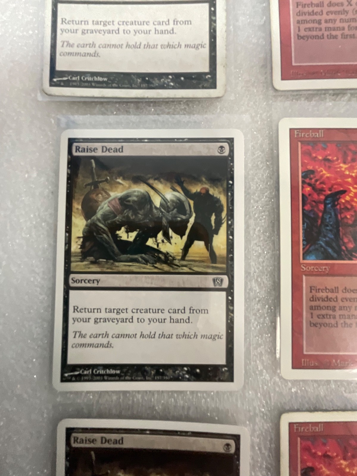 MTG 20 Card Lot Mixed Revised/4ED & 8ED Fireball Dragon Whelp - Image 4