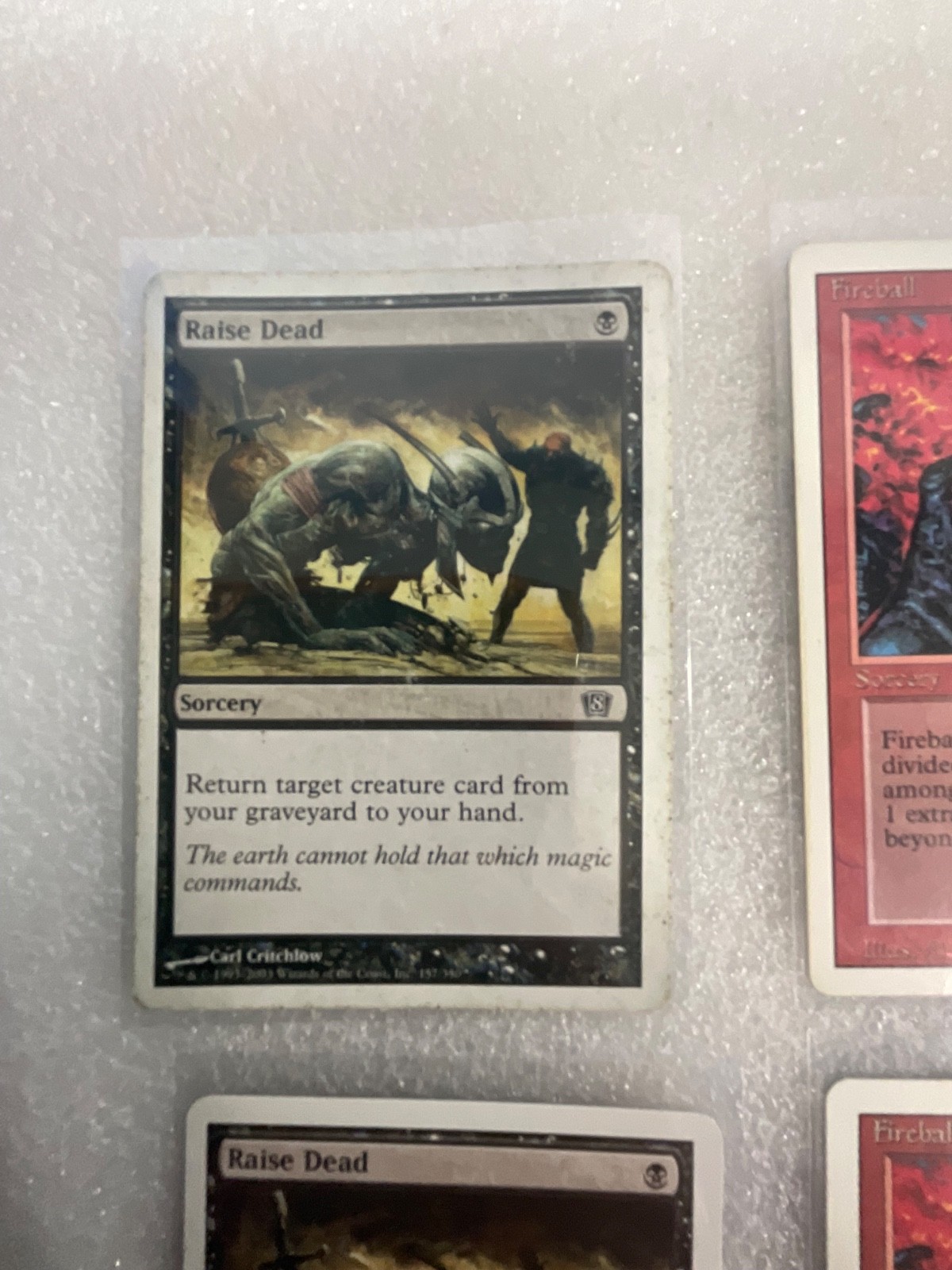 MTG 20 Card Lot Mixed Revised/4ED & 8ED Fireball Dragon Whelp - Image 3