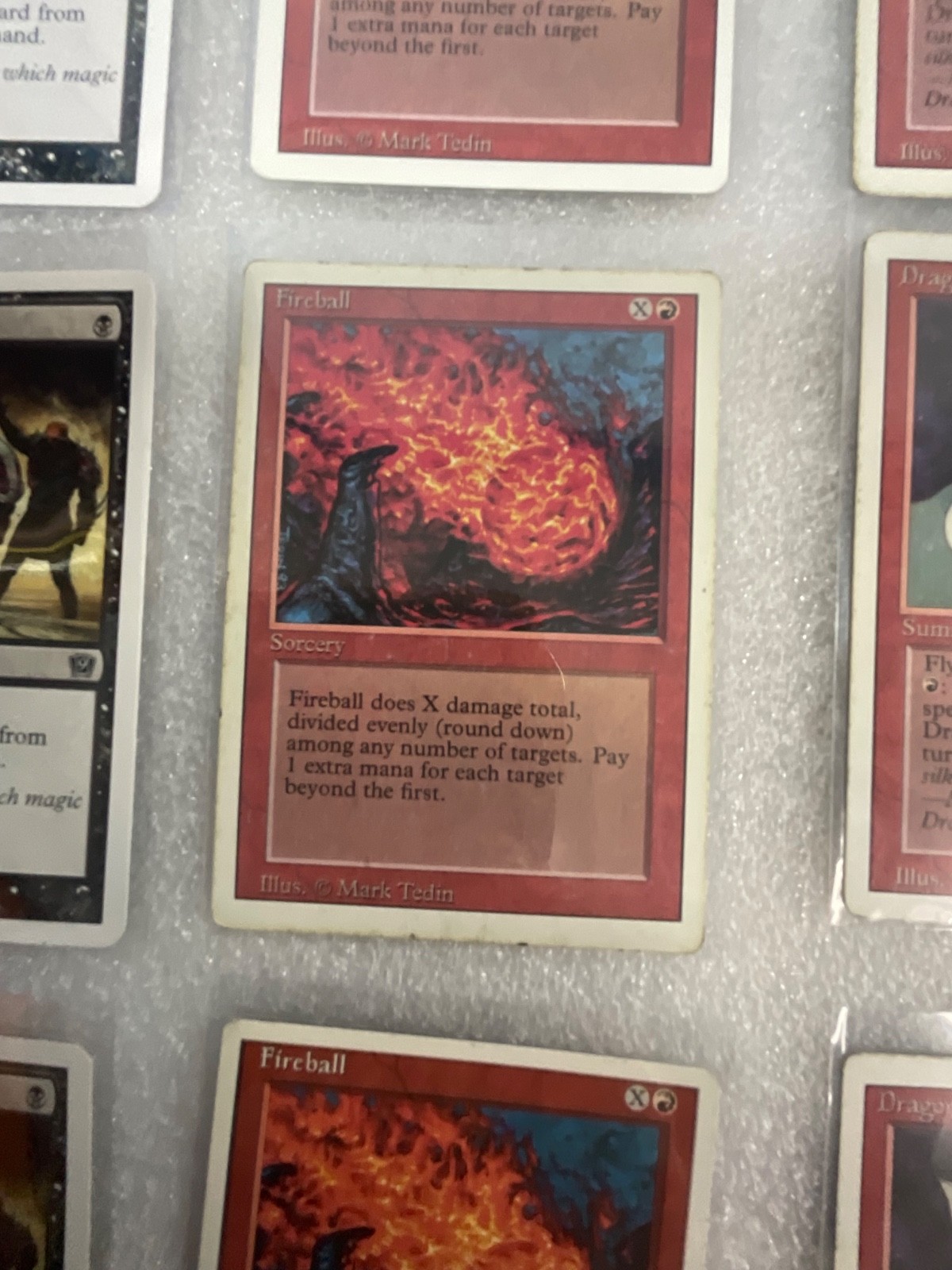 MTG 20 Card Lot Mixed Revised/4ED & 8ED Fireball Dragon Whelp - Image 8