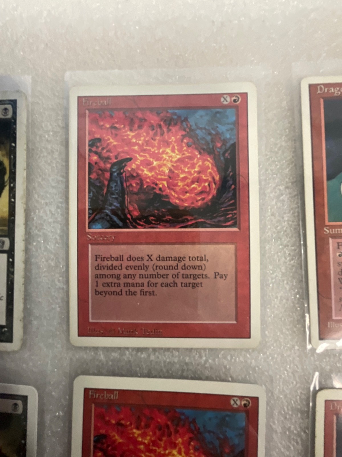 MTG 20 Card Lot Mixed Revised/4ED & 8ED Fireball Dragon Whelp - Image 10