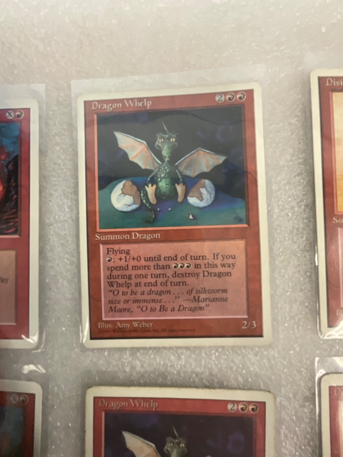 MTG 20 Card Lot Mixed Revised/4ED & 8ED Fireball Dragon Whelp - Image 11
