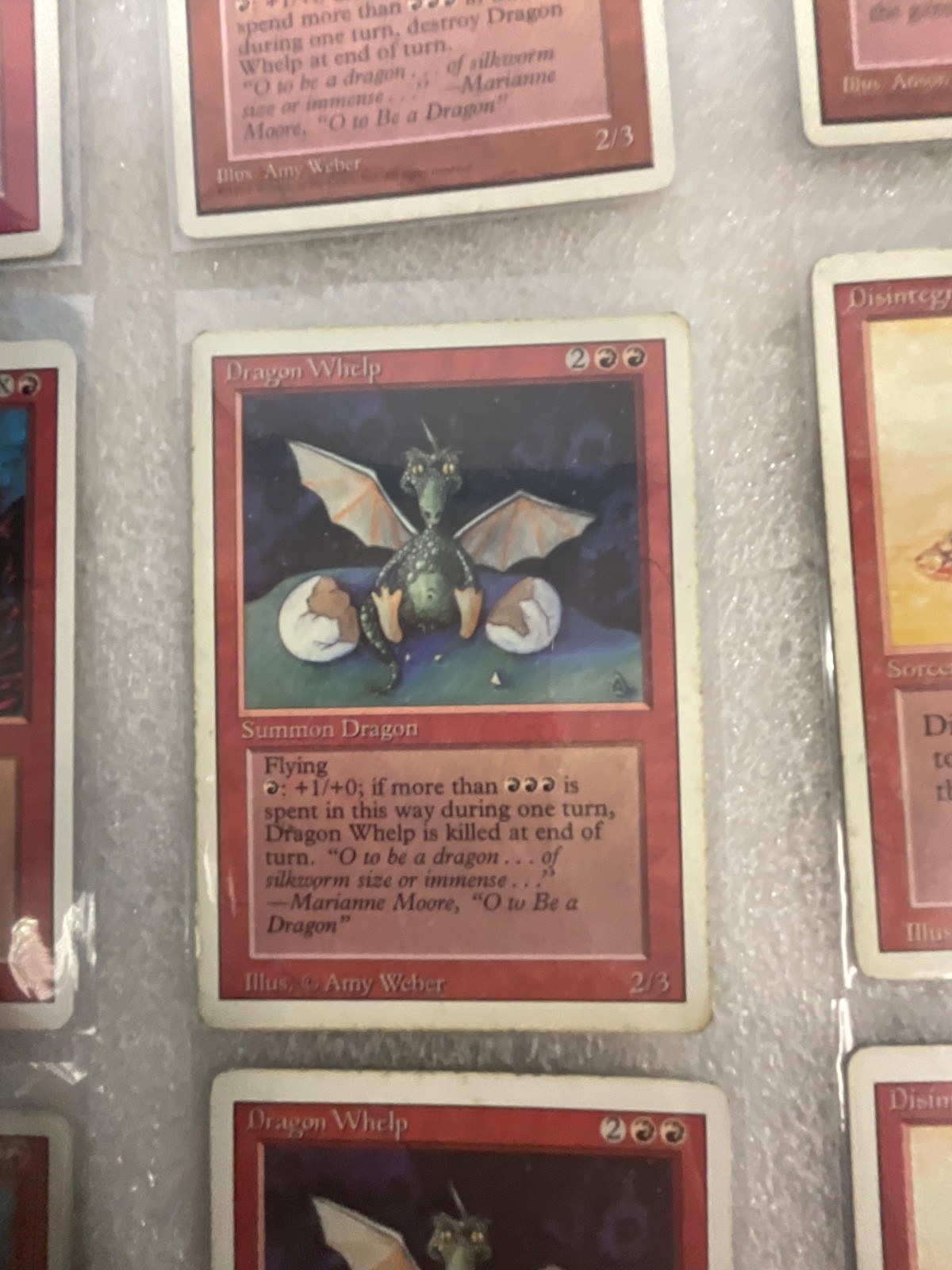 MTG 20 Card Lot Mixed Revised/4ED & 8ED Fireball Dragon Whelp - Image 12