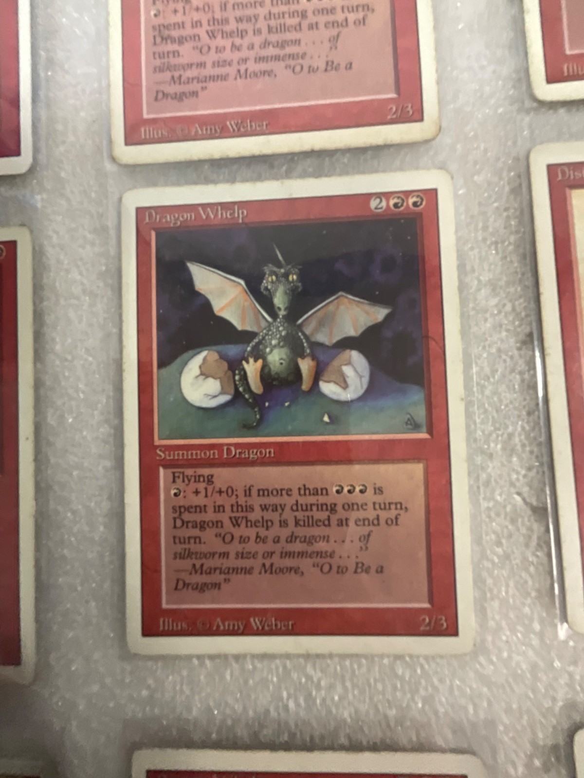 MTG 20 Card Lot Mixed Revised/4ED & 8ED Fireball Dragon Whelp - Image 13