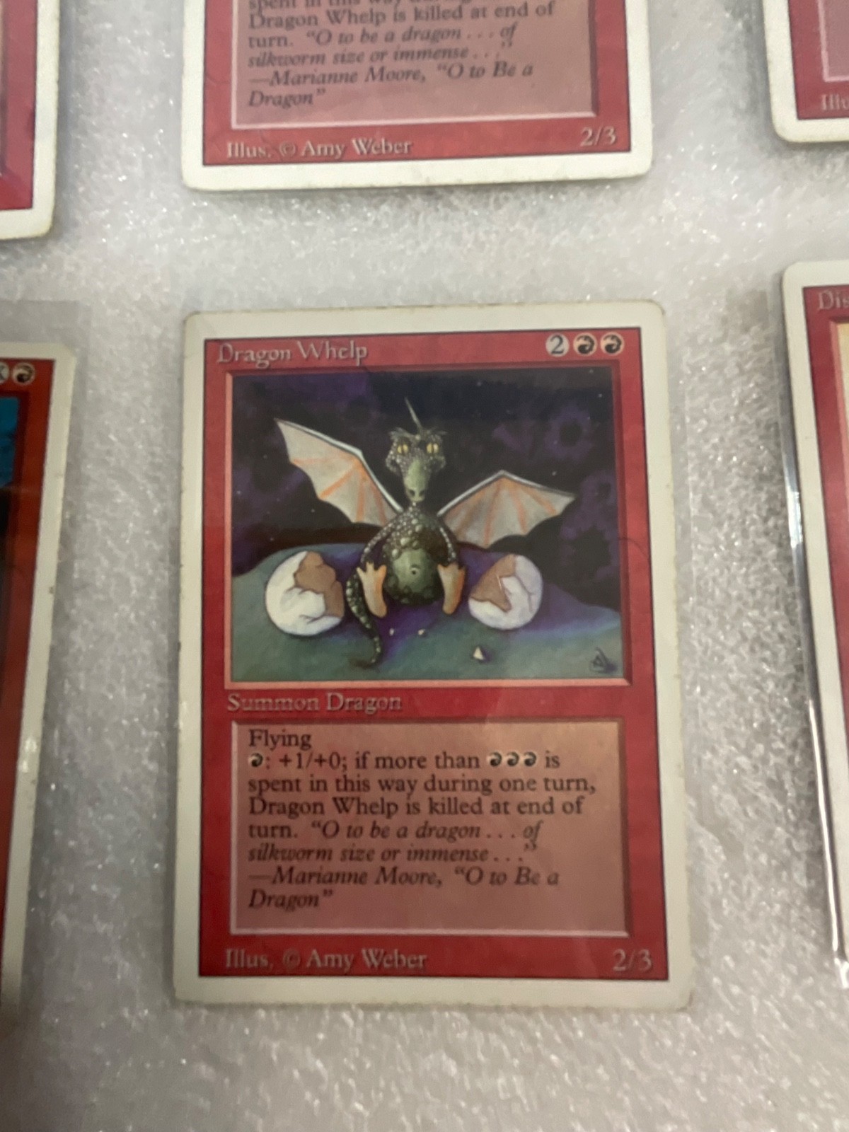 MTG 20 Card Lot Mixed Revised/4ED & 8ED Fireball Dragon Whelp - Image 14