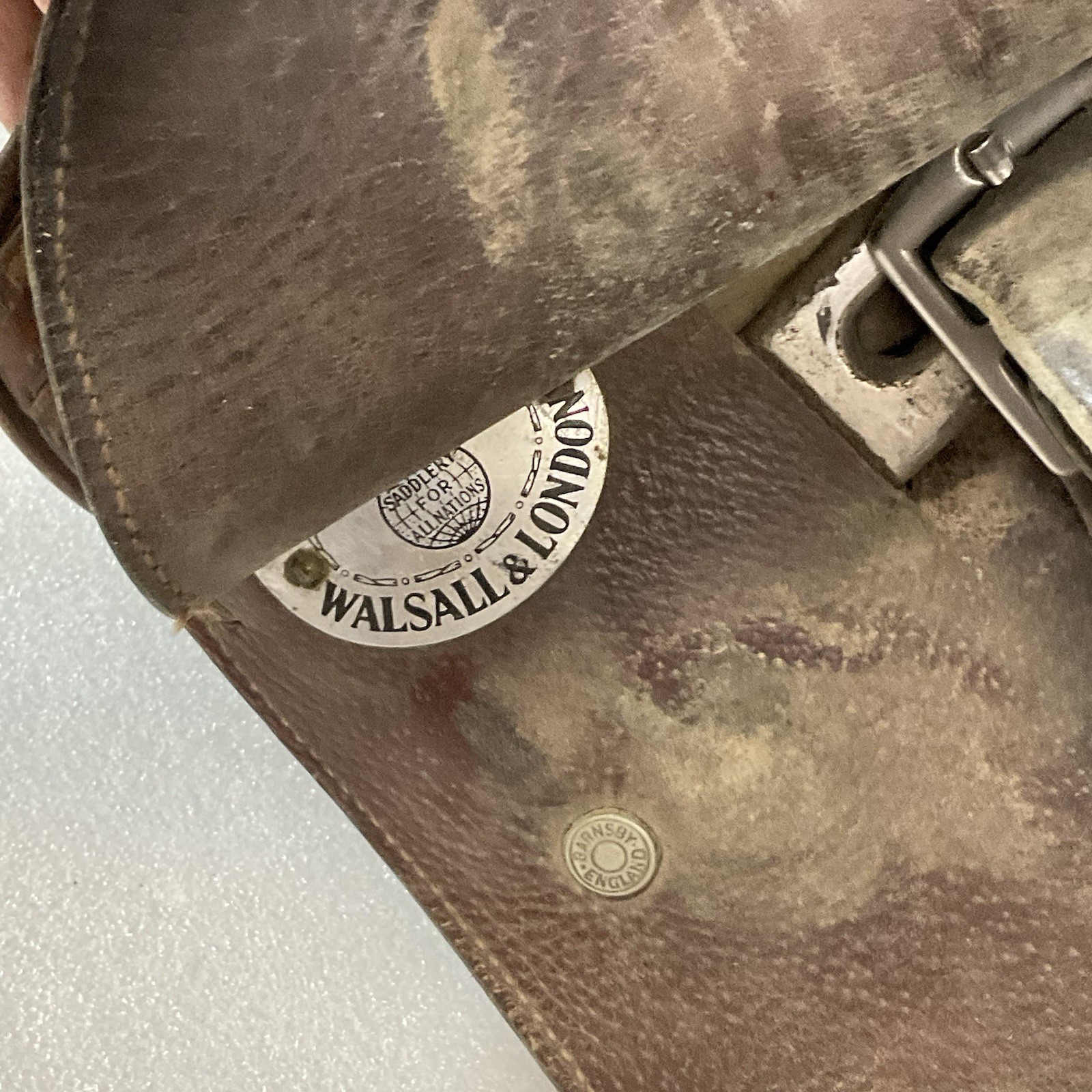 Walsall & London Barnsby England Leather English Saddle 21” Vintage Jumping - Image 16