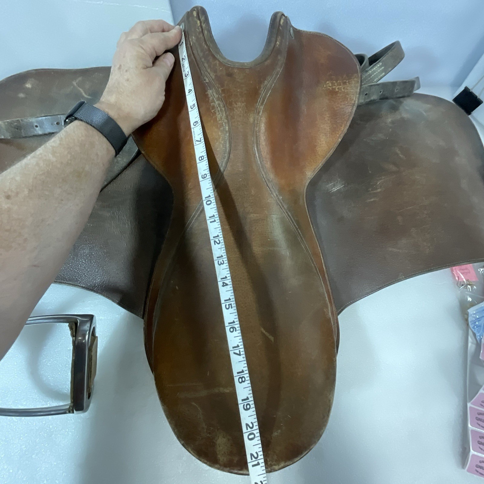 Walsall & London Barnsby England Leather English Saddle 21” Vintage Jumping - Image 21