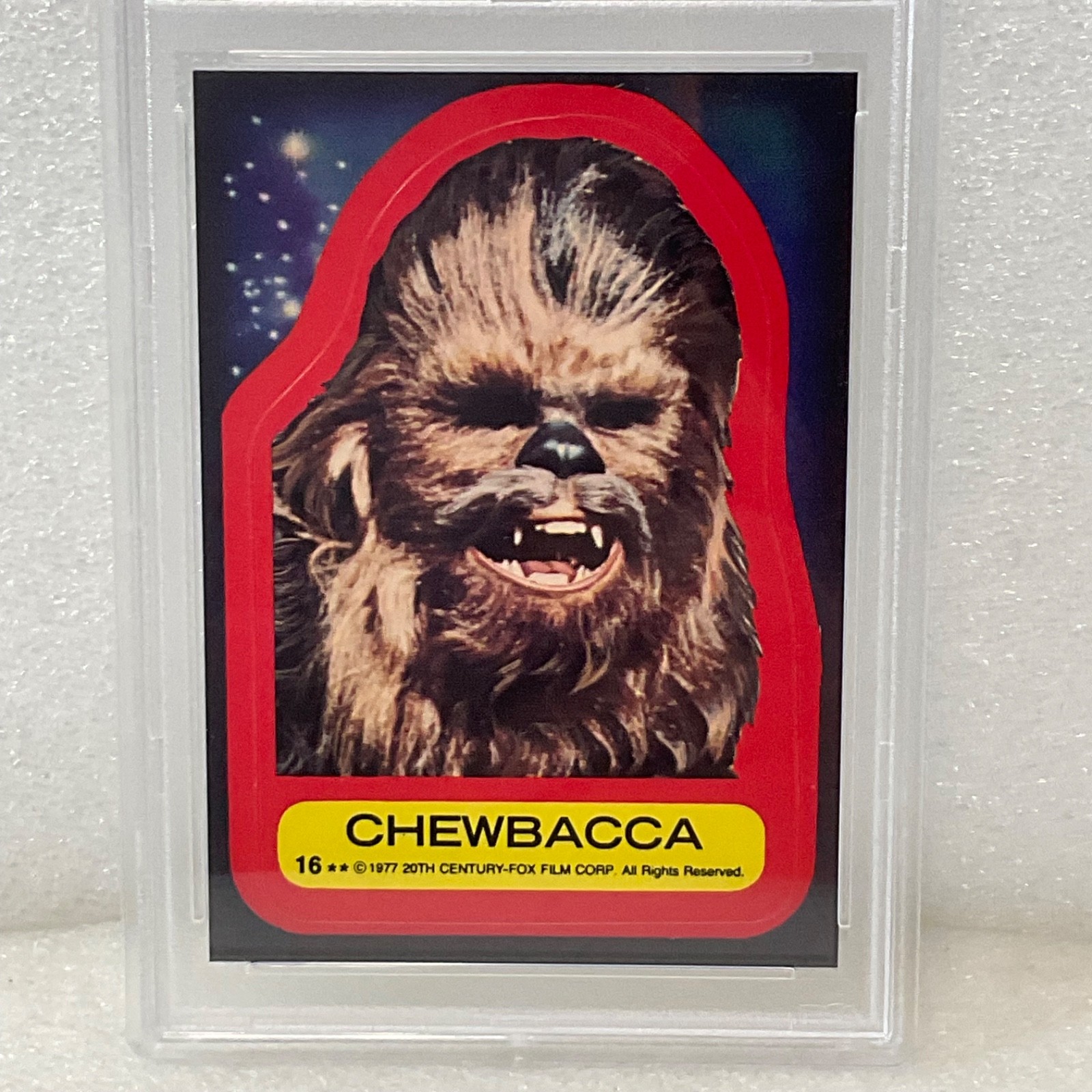 Star Wars 1977 Chewbacca Sticker Card #16 PSA 7 CERT#151033821 - Image 4