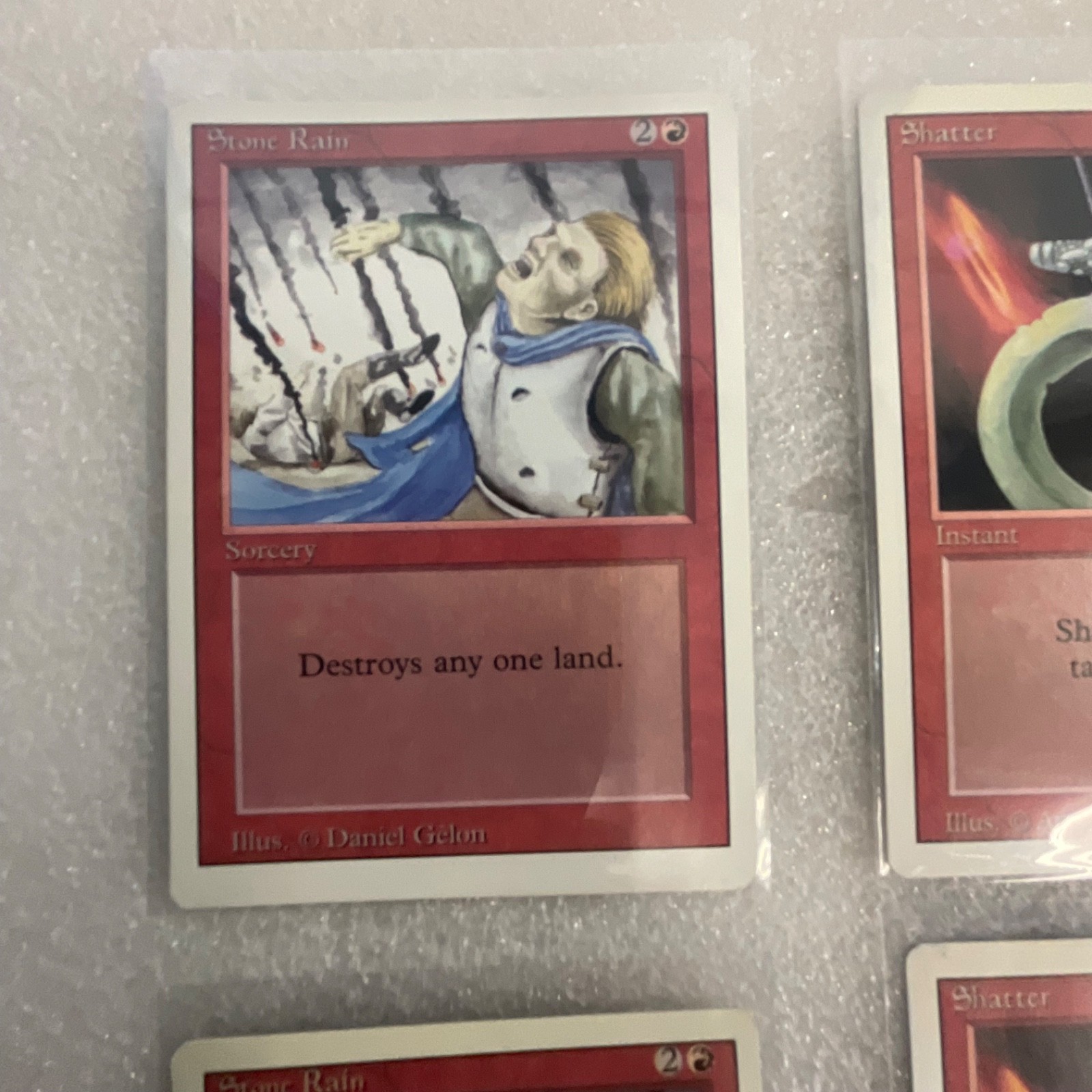 MTG 20-Card Revised Red Lot Stone Rain Shatter Hill Giant Minotaur - Image 3