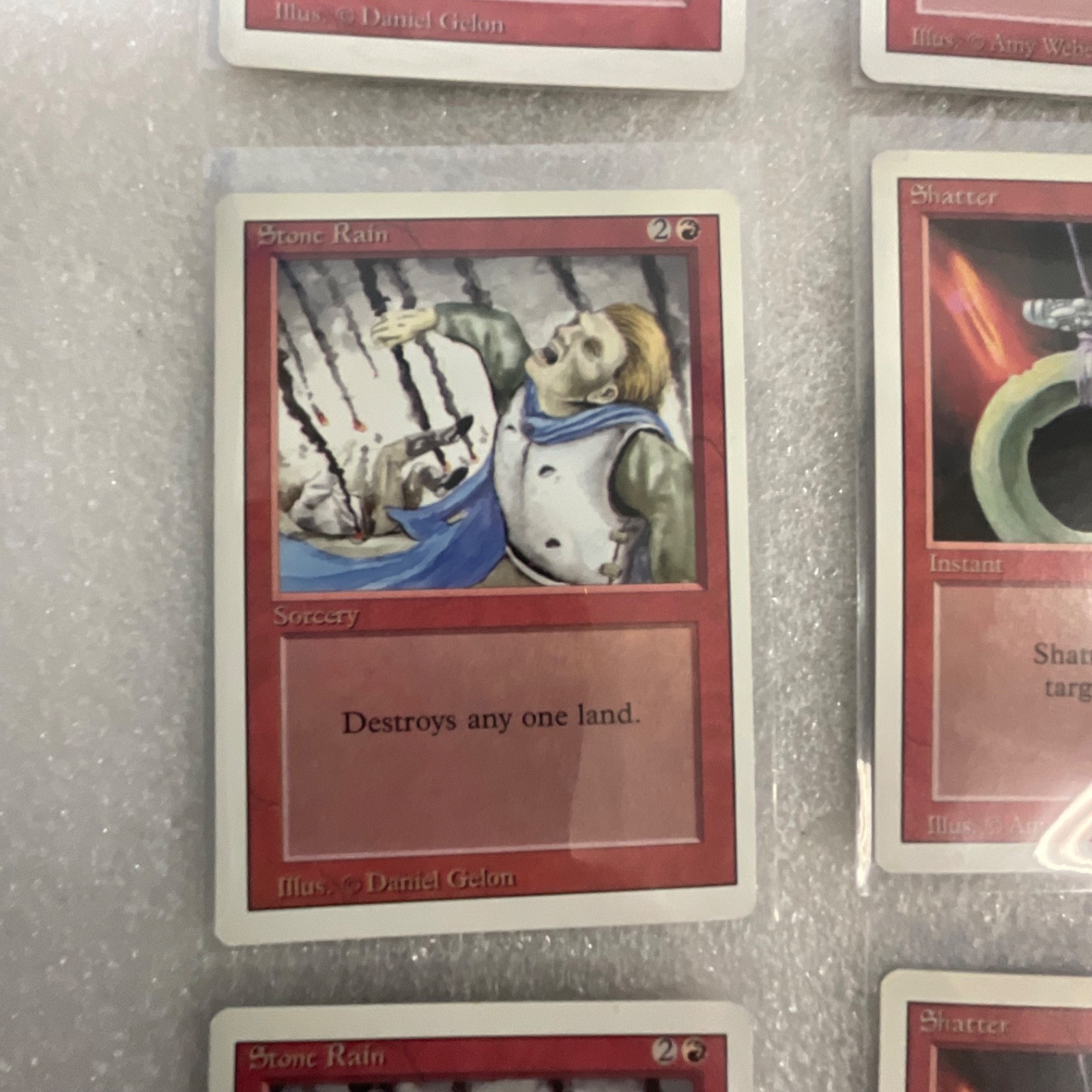 MTG 20-Card Revised Red Lot Stone Rain Shatter Hill Giant Minotaur - Image 4