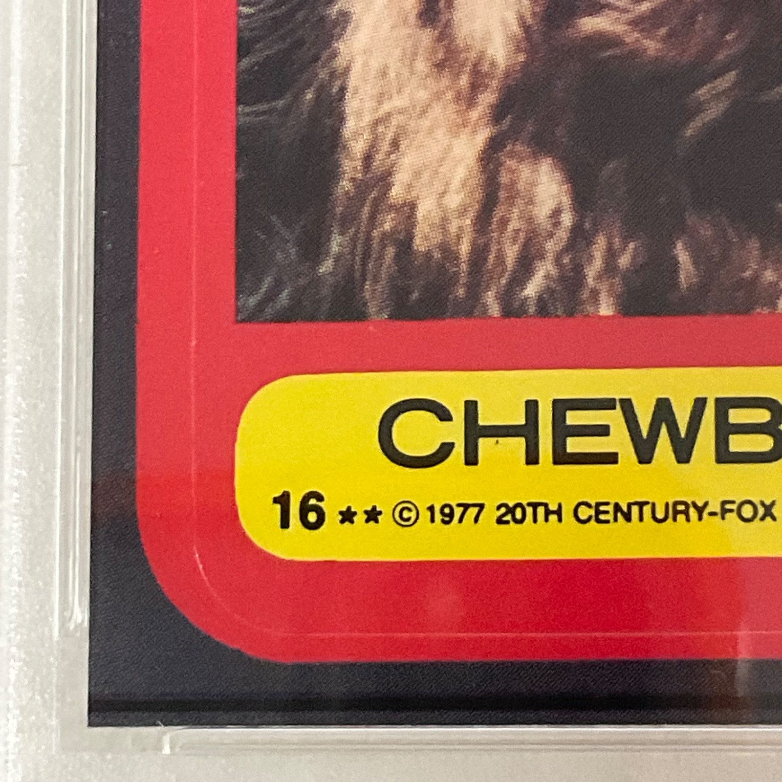 Star Wars 1977 Chewbacca Sticker Card #16 PSA 7 CERT#151033821 - Image 11