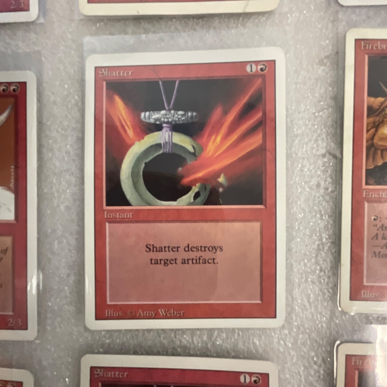 MTG 20 Card Red Revised 3ED Lot Hill Giant Shatter Fireball - Image 12