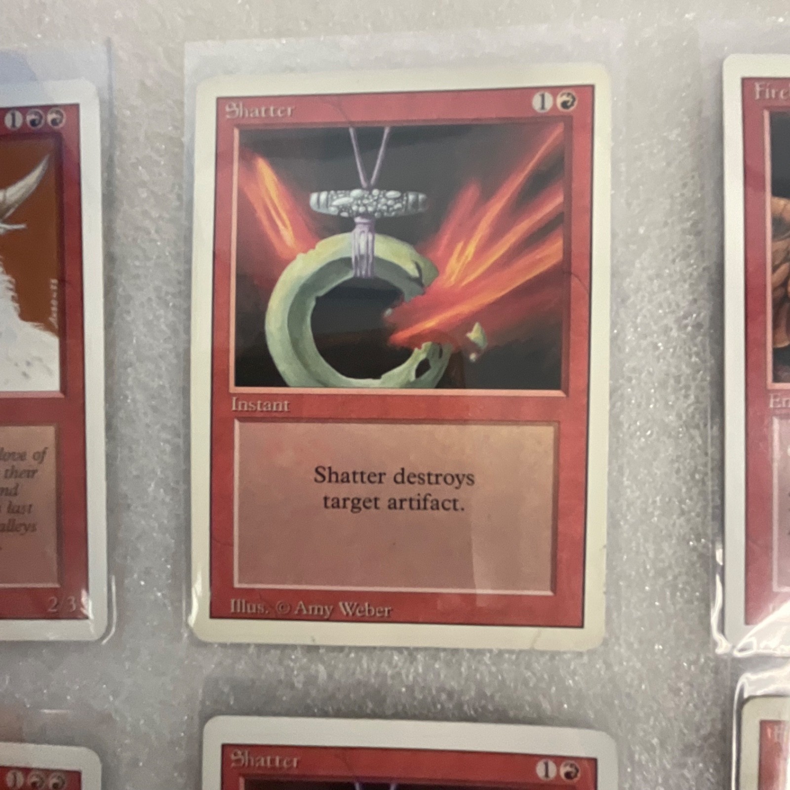 MTG 20 Card Red Revised 3ED Lot Hill Giant Shatter Fireball - Image 11
