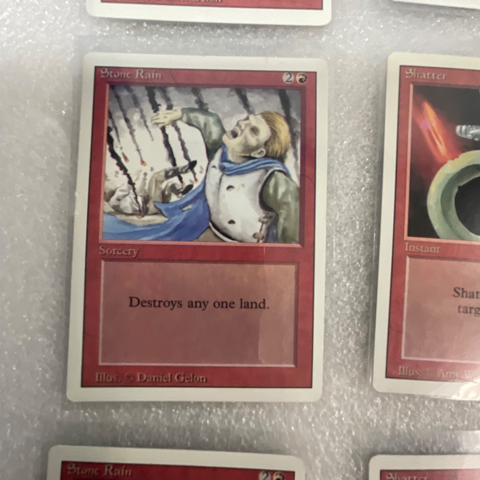 MTG 20-Card Revised Red Lot Stone Rain Shatter Hill Giant Minotaur - Image 5