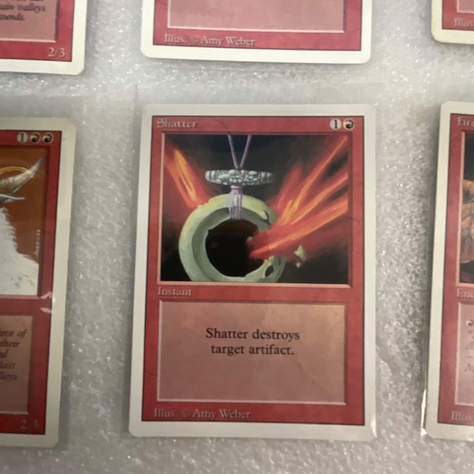 MTG 20 Card Red Revised 3ED Lot Hill Giant Shatter Fireball - Image 14